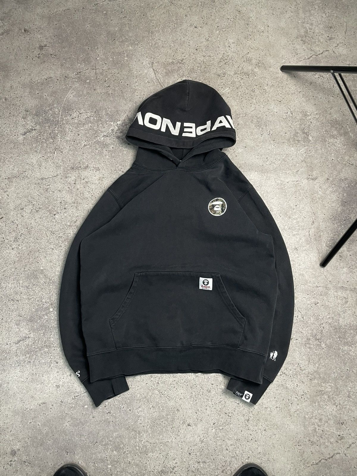 Aape Black Aape Hoodie By A Bathing Ape Size US M / EU 48-50 / 2 - 1 Thumbnail