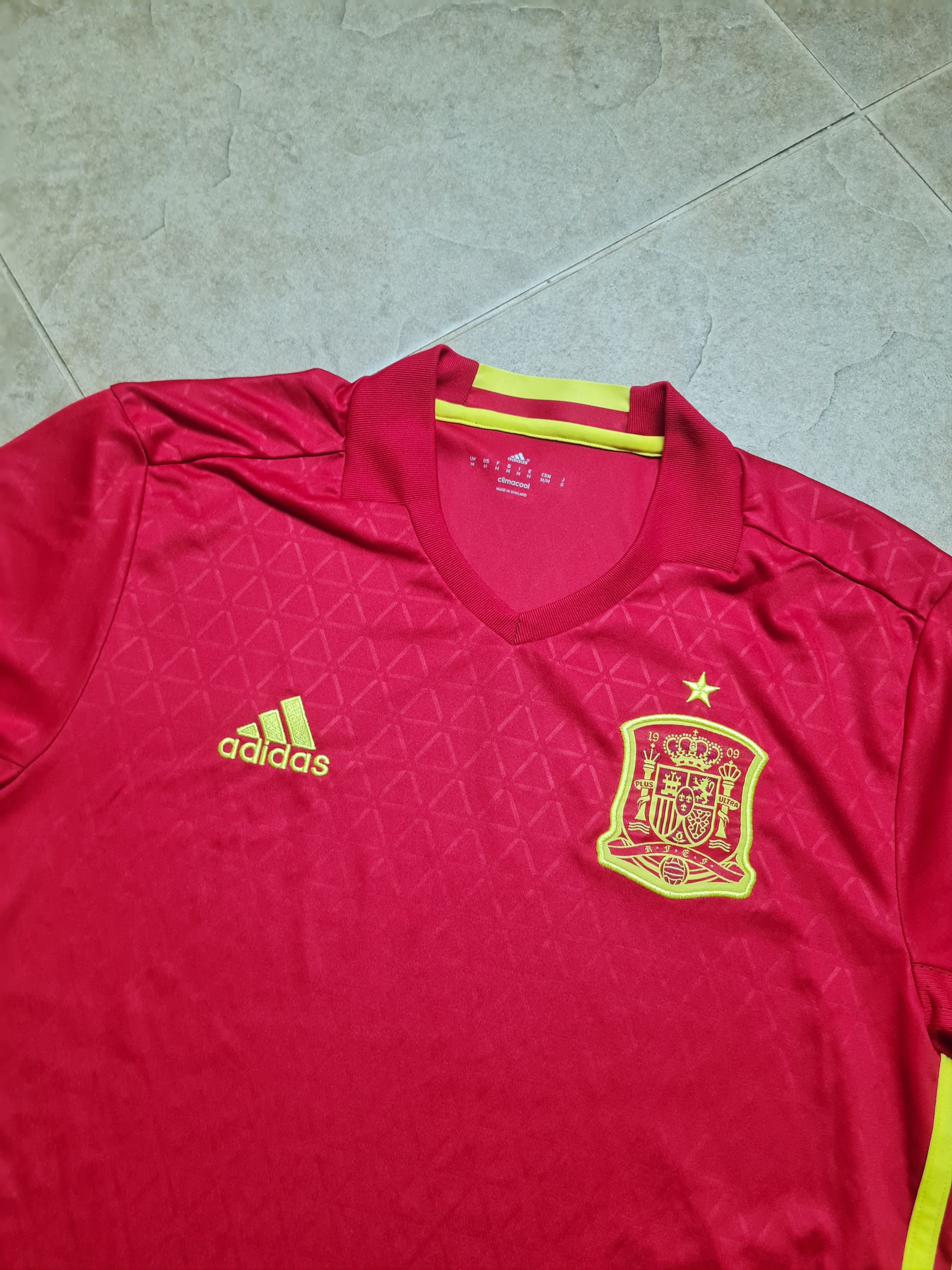 Adidas JERSEY SPAIN 2016-17 HOME SHIRT ADIDAS AI4411 SHIRT SOCCER Size US M / EU 48-50 / 2 - 2 Thumbnail