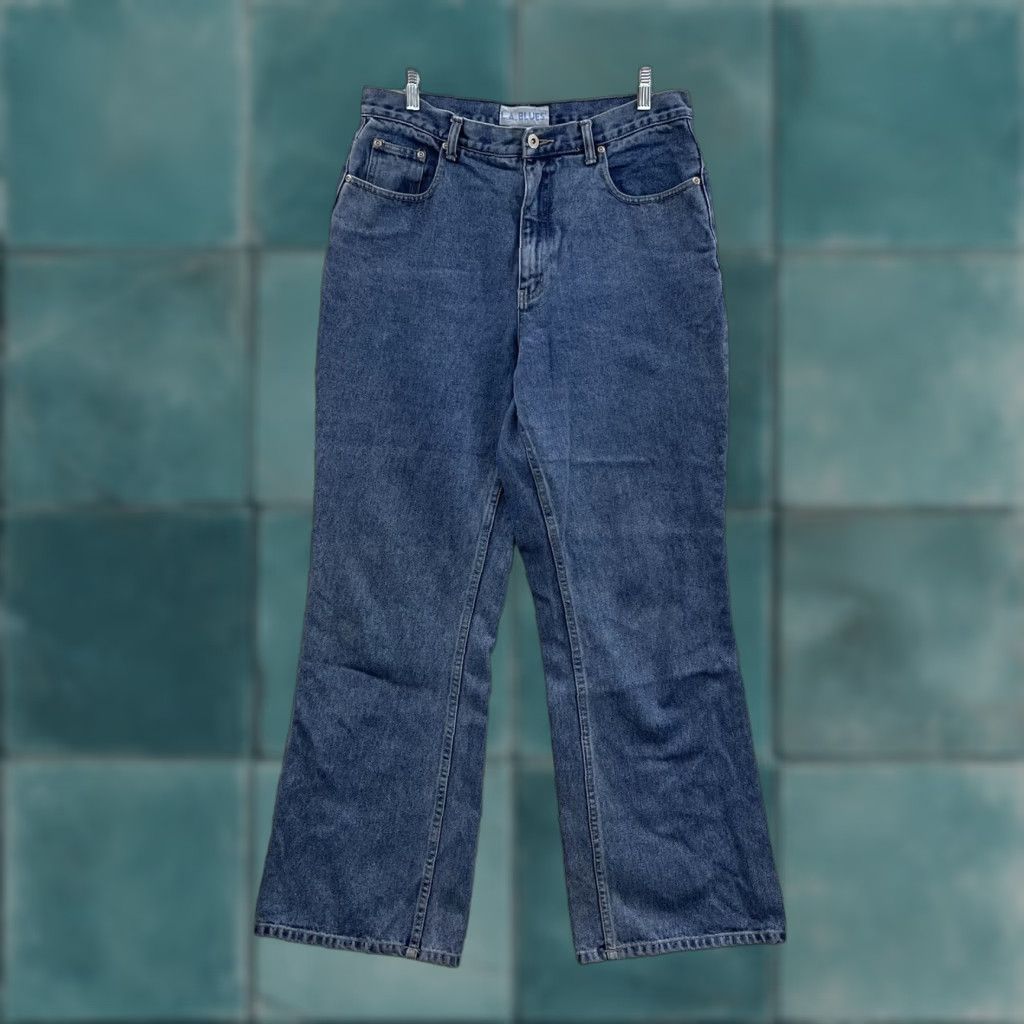 Vintage VINTAGE 90s Y2K Jeans 14 32 High Waisted Bootcut Medium Wash Denim 100% Cotton L.A. Blues Women's Jeans Mens? Size 36" / US 14 / IT 50 - 1 Thumbnail
