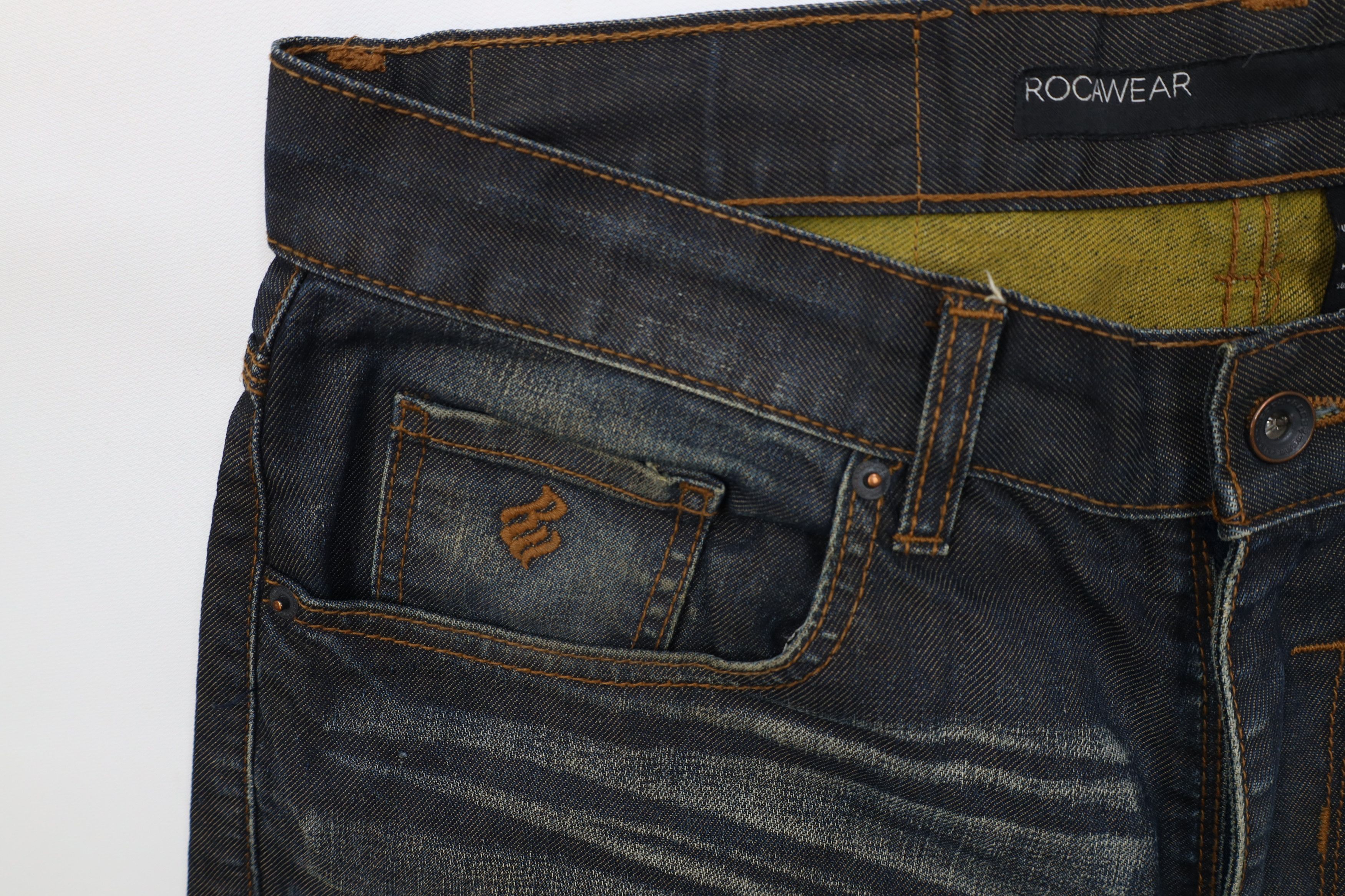 Rocawear Vintage Y2K Rocawear Baggy Wide Leg Denim Jeans Indigo Size US 34 / EU 50 - 9 Thumbnail