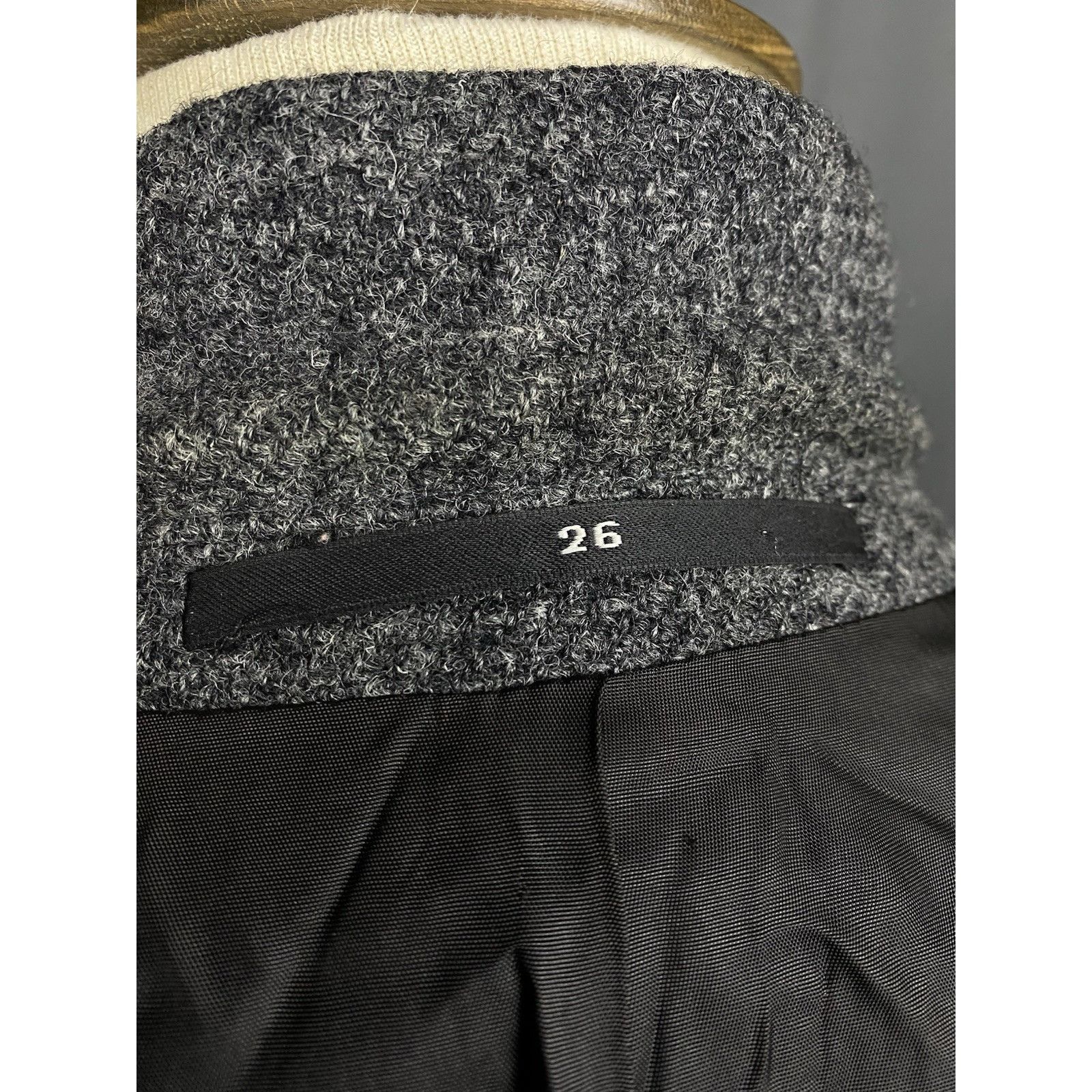 Harris Tweed Harris Tweed Herringbone Men's Gray Wool Blazer Sportcoat Ja Size 52S - 9 Thumbnail