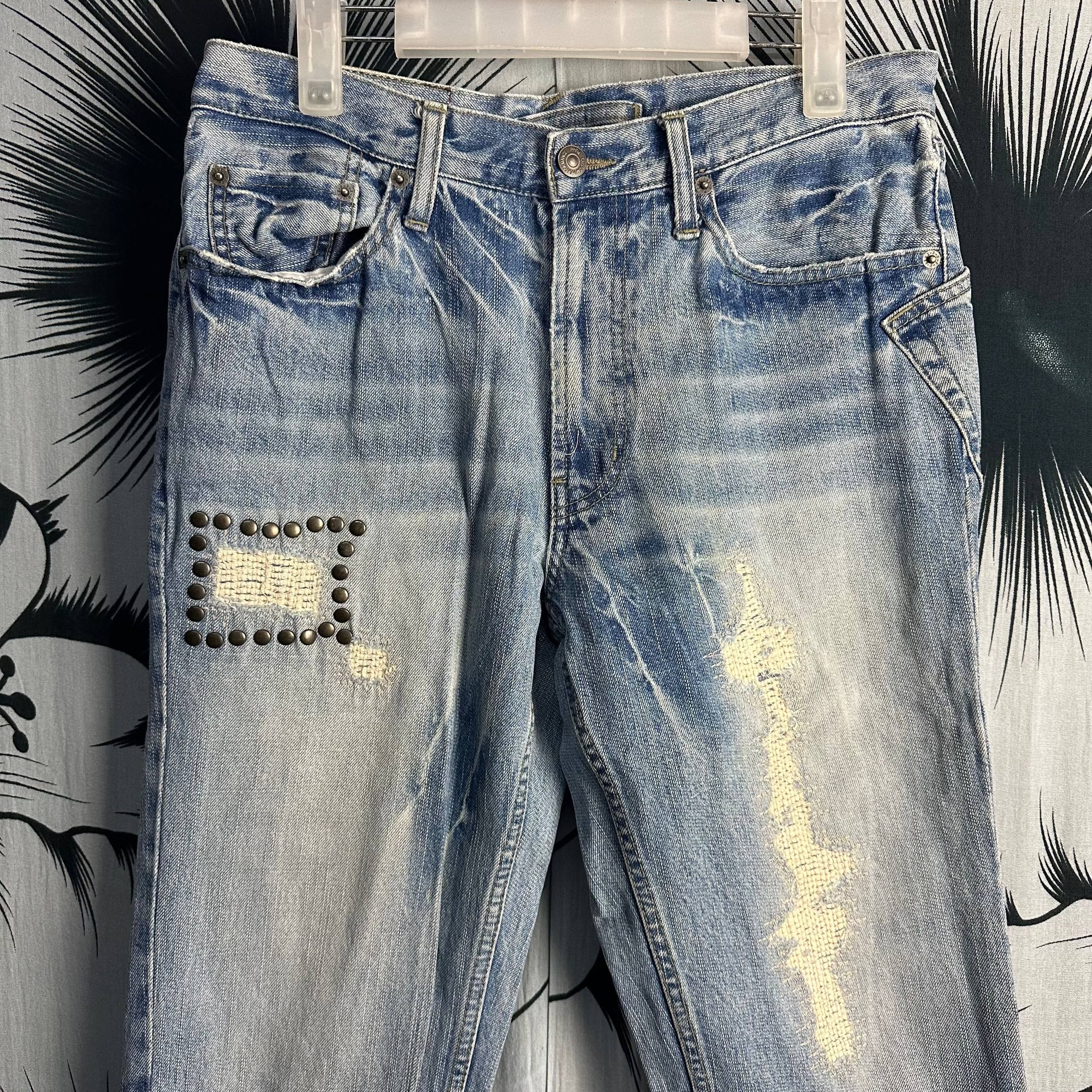 PPFM 2000s PPFM Punk Distressed Denim Pant Size US 32 / EU 48 - 9 Thumbnail