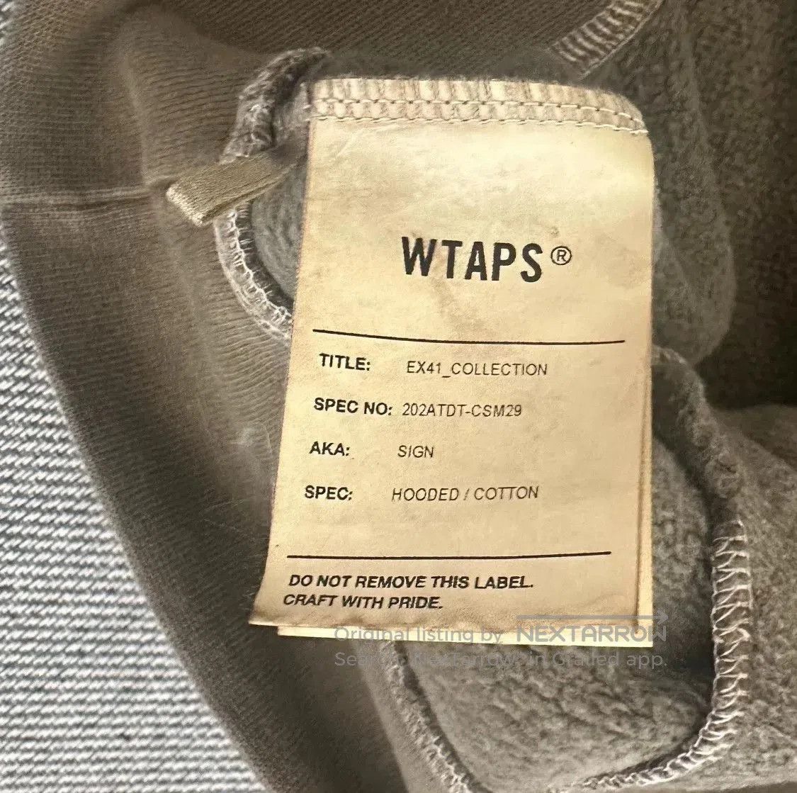 Wtaps WTAPS Hooded Sweatshirt in Unique Finish. Size US S / EU 44-46 / 1 - 6 Thumbnail