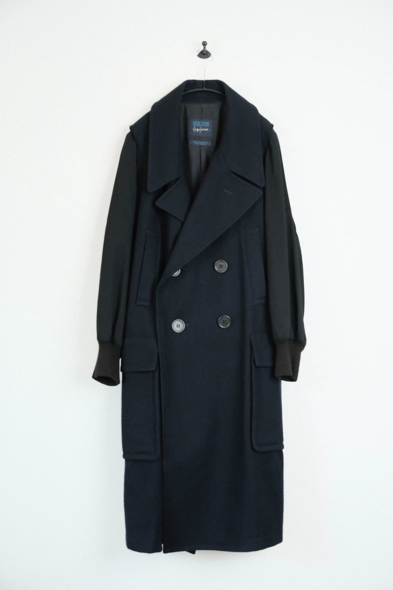 Yohji Yamamoto Yohji Yamamoto 24AW Vintage Decon Collar DB Navy Coat Size US M / EU 48-50 / 2 - 3 Thumbnail