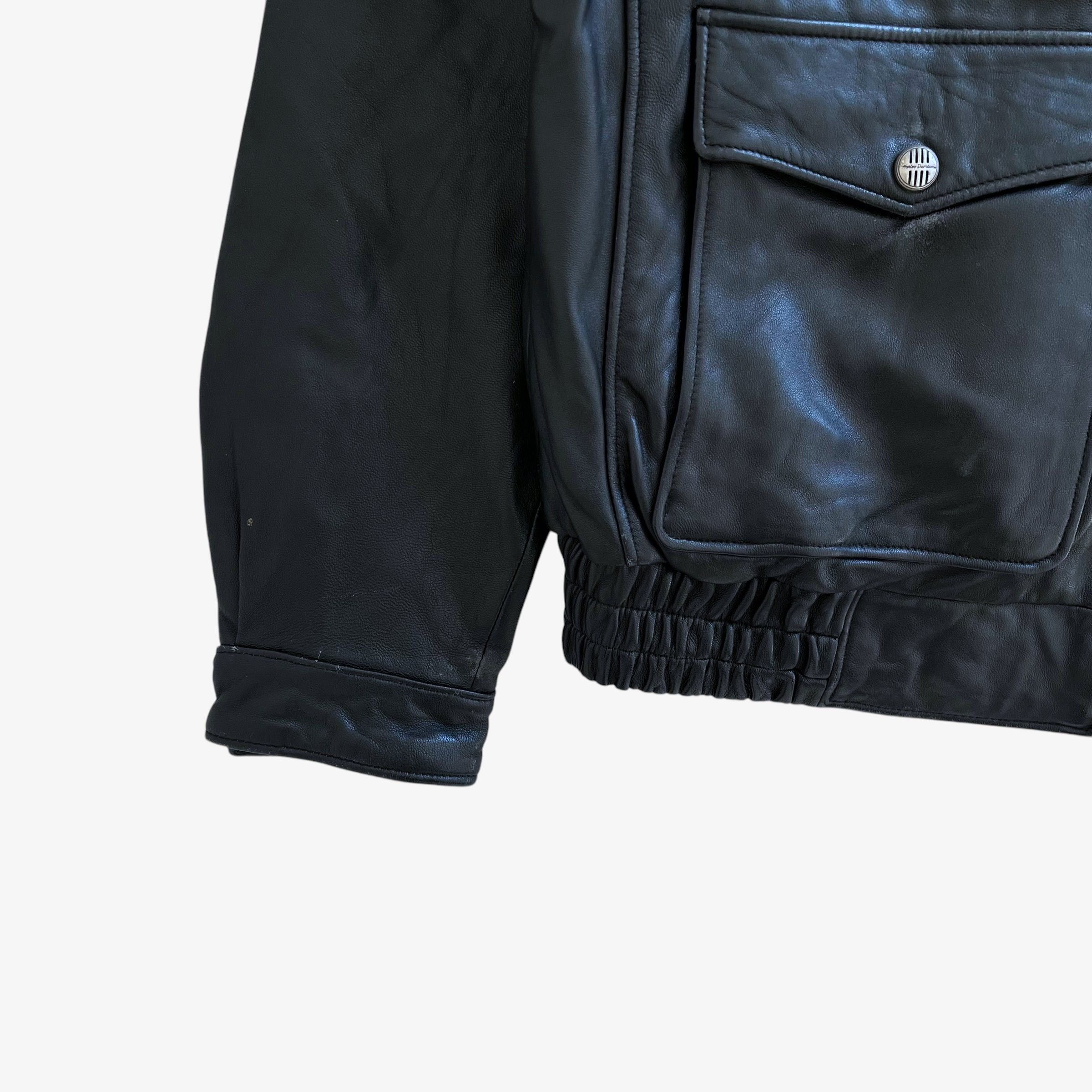 Harley Davidson Vintage 90s Men's Harley Davidson Black Leather Biker Jacket Size US L / EU 52-54 / 3 - 7 Thumbnail