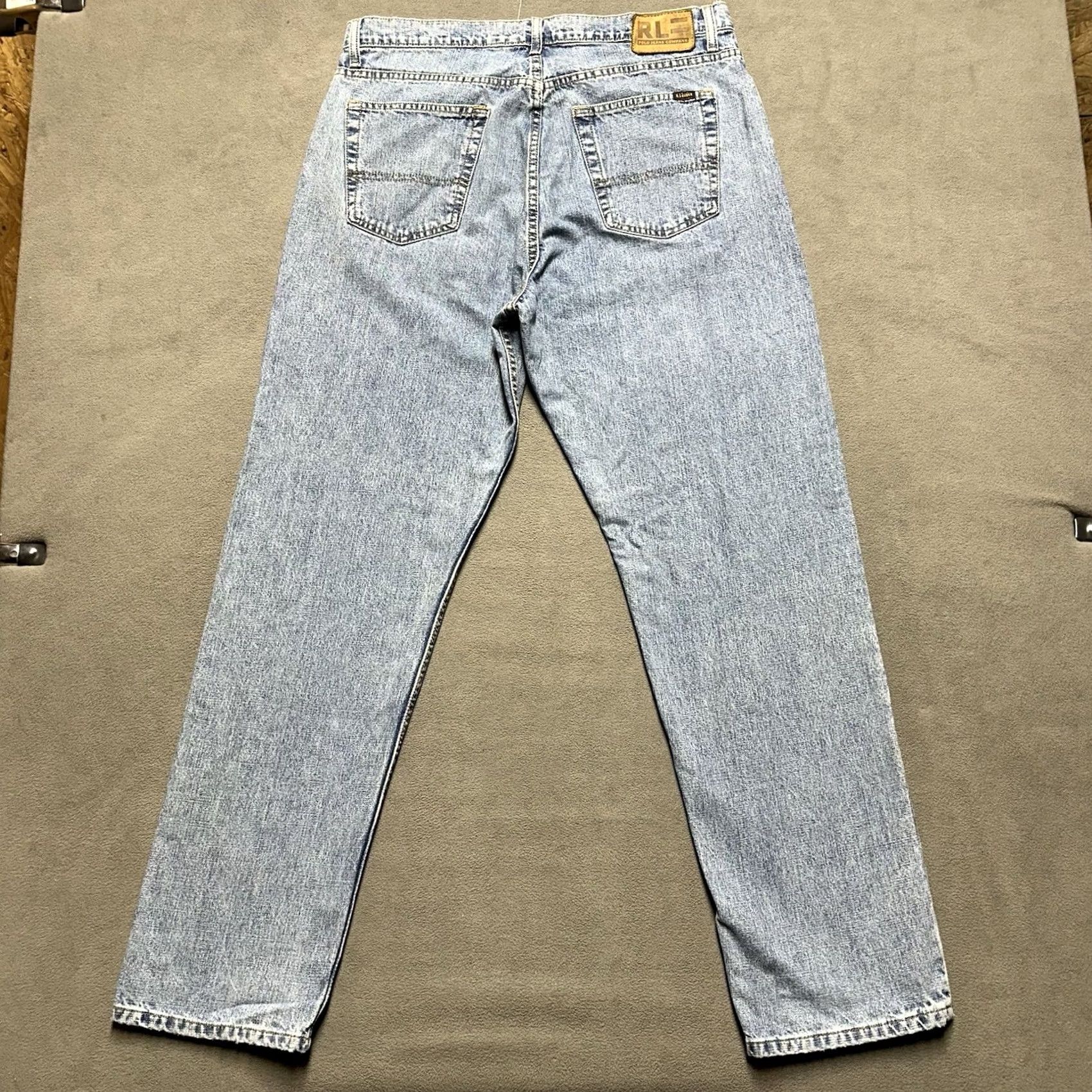 Polo Ralph Lauren VINTAGE Jeans Mens 36 Blue Ralph Lauren 36x32 36x31 Classic Relaxed Fit Tapered EUC Size US 36 / EU 52 - 2 Thumbnail