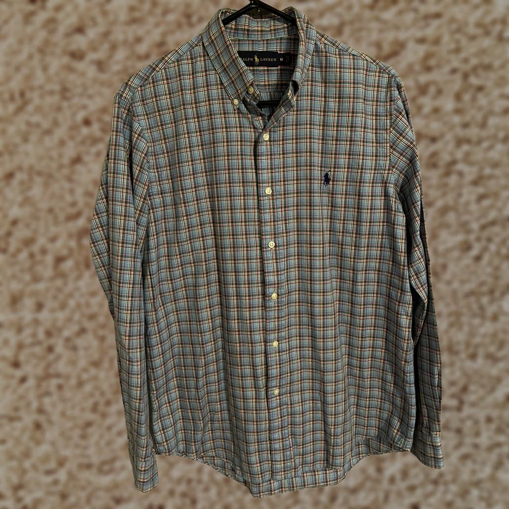 Polo Ralph Lauren Polo Ralph Lauren Blue Plaid Casual Shirt Men's M Long Sleeve Button Up Multicolor Size US M / EU 48-50 / 2 - 1 Thumbnail