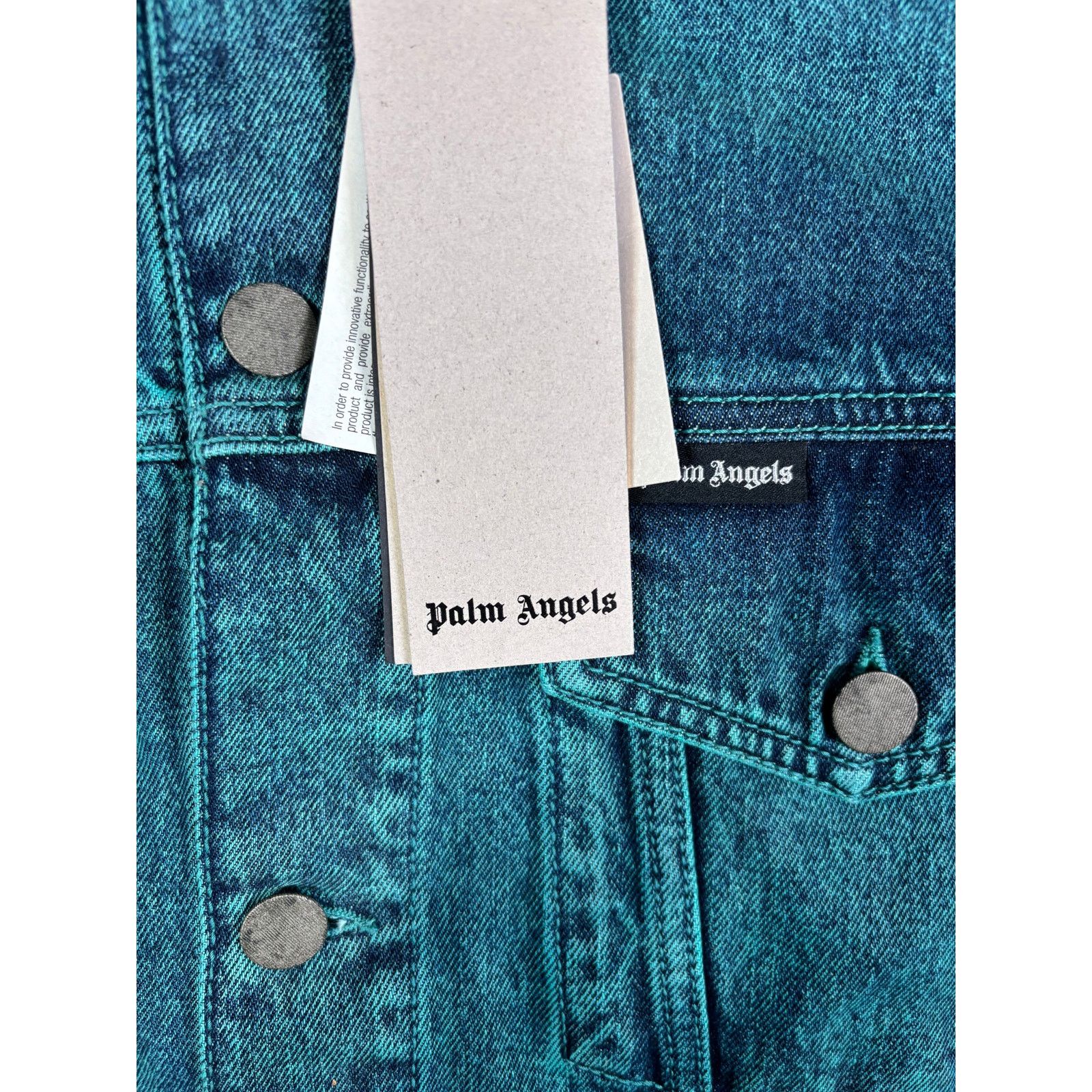 Palm Angels Palm Angels Light Wash Sunset Loose Denim Jacket Size Medium Size US M / EU 48-50 / 2 - 6 Thumbnail