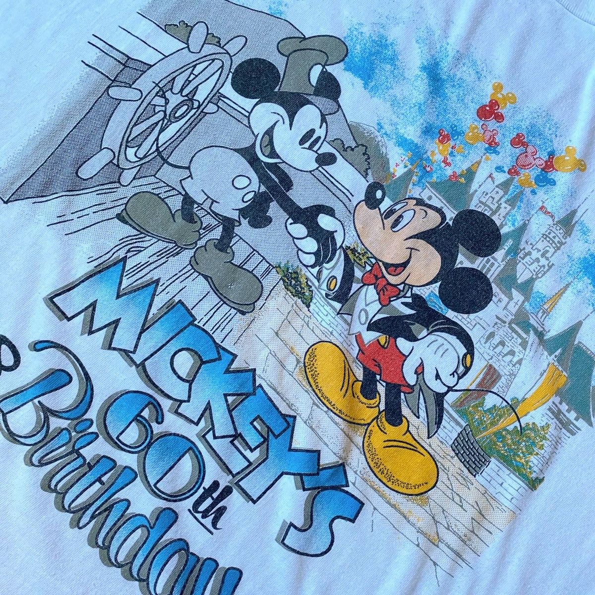 Disney × Mickey Mouse × Vintage Rare 80s Disney World Mickey's 60th Birthday 1928-1988 Size US XL / EU 56 / 4 - 3 Thumbnail