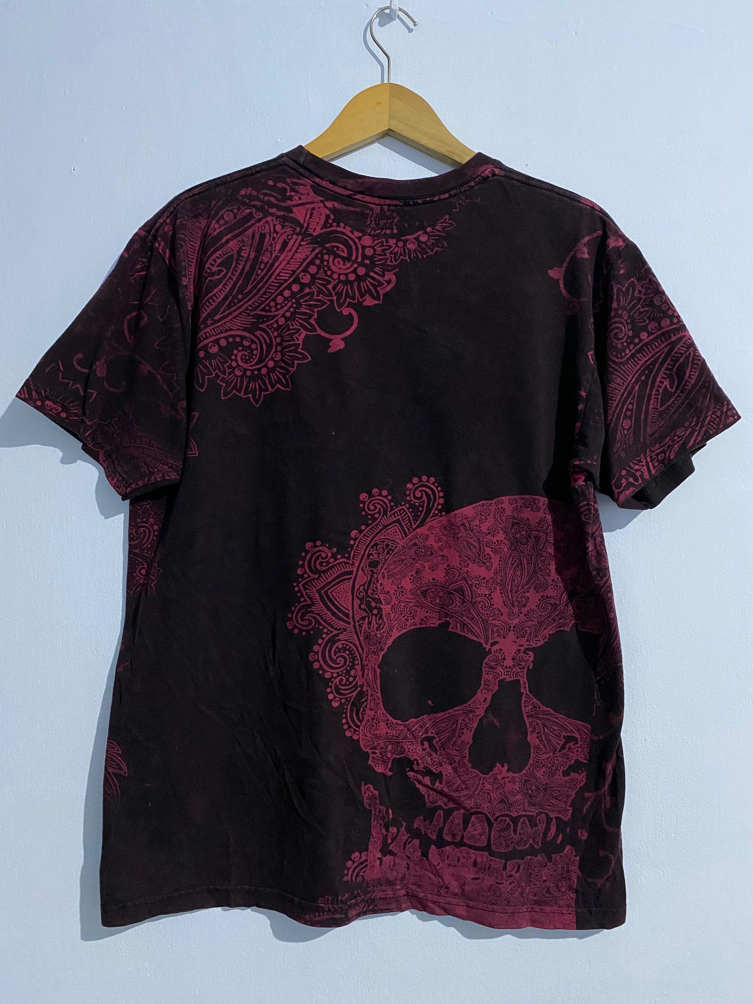 Japanese Brand la Vida lmita El arte California tshirt pink Skull paisleys Size US L / EU 52-54 / 3 - 3 Thumbnail