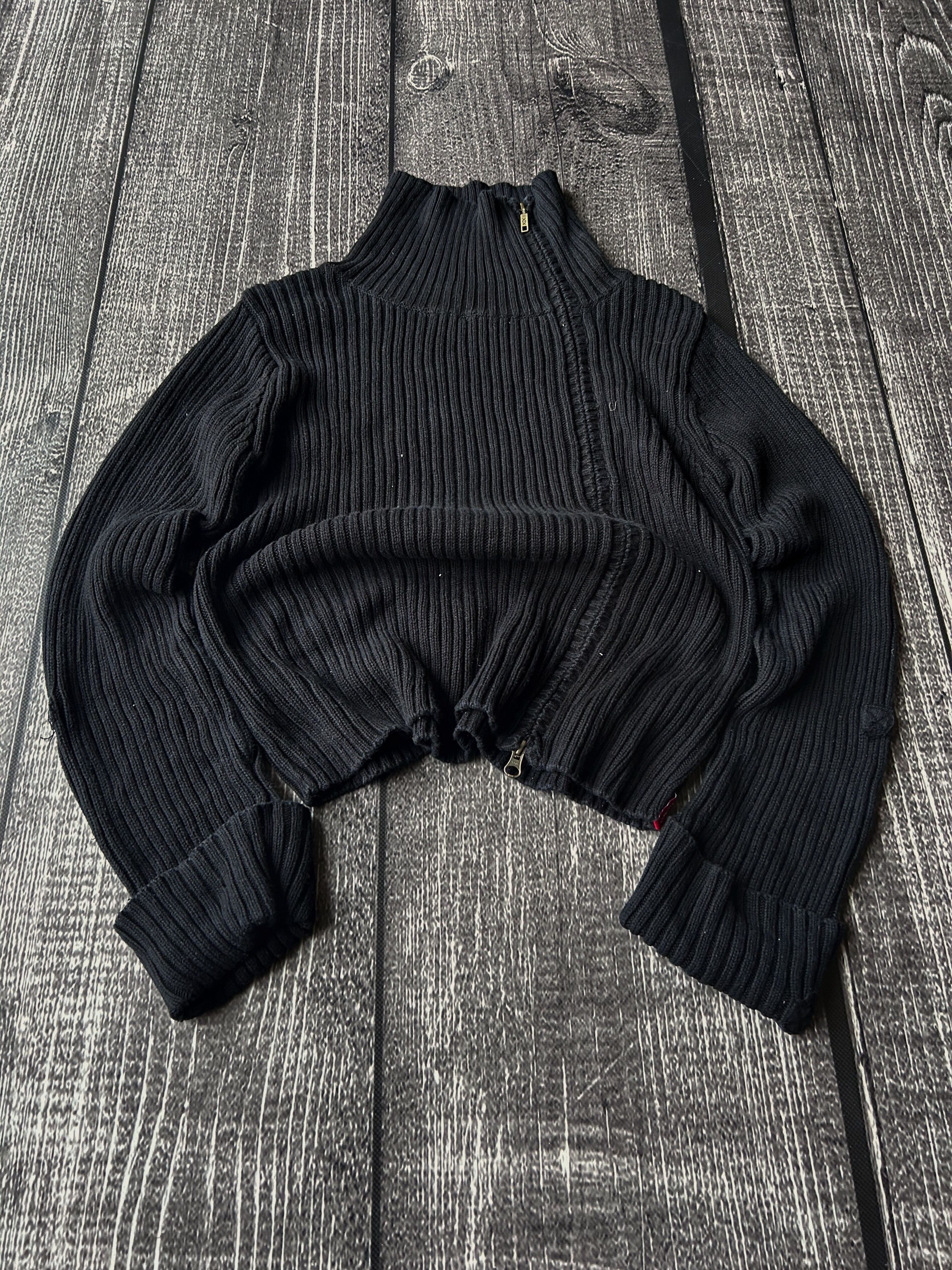 Japanese Brand VTG Rick Owens Style Non-Symmetrical ZIP Sweater Hoodie 90s Size US S / EU 44-46 / 1 - 2 Thumbnail