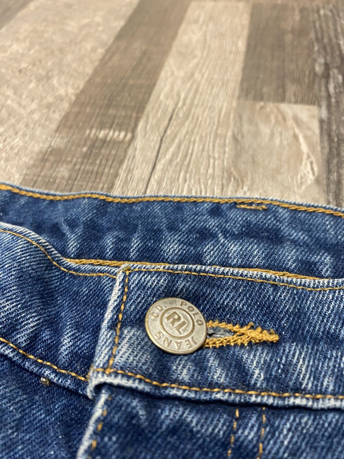 Polo Ralph Lauren × Ralph Lauren × Vintage Vintage Polo Jeans Ralph Lauren Baggy Blue Denim Banner Y2K Size US 34 / EU 50 - 4 Thumbnail