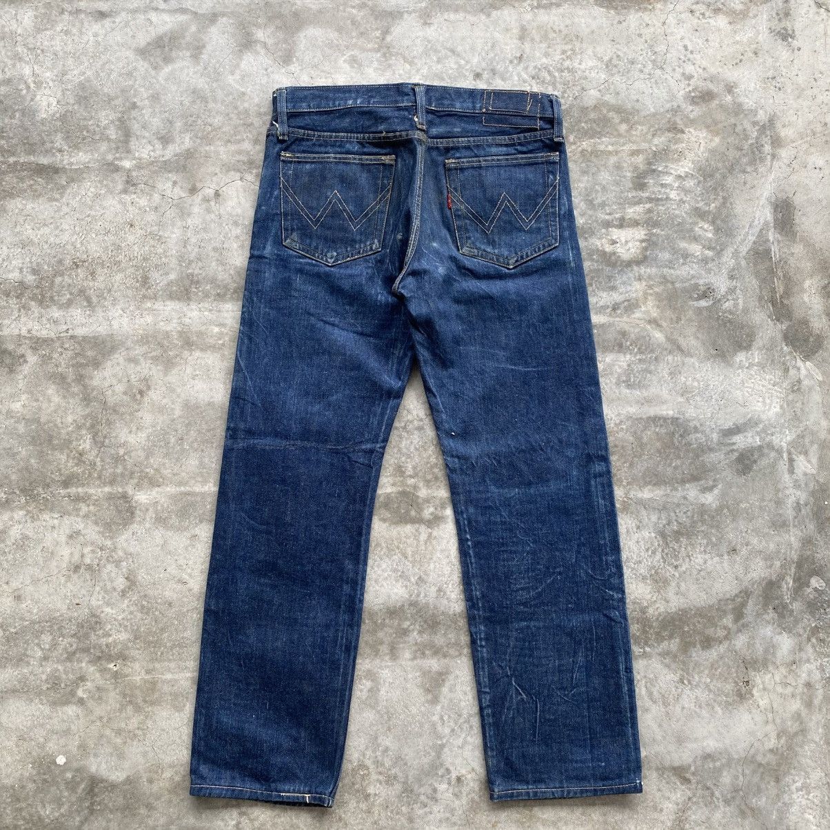 If Six Was Nine × Issey Miyake × Le Grande Bleu (L.G.B.) Vintage 80's Edwin Blue Jeans Mud Wash w31 Size US 31 - 6 Thumbnail
