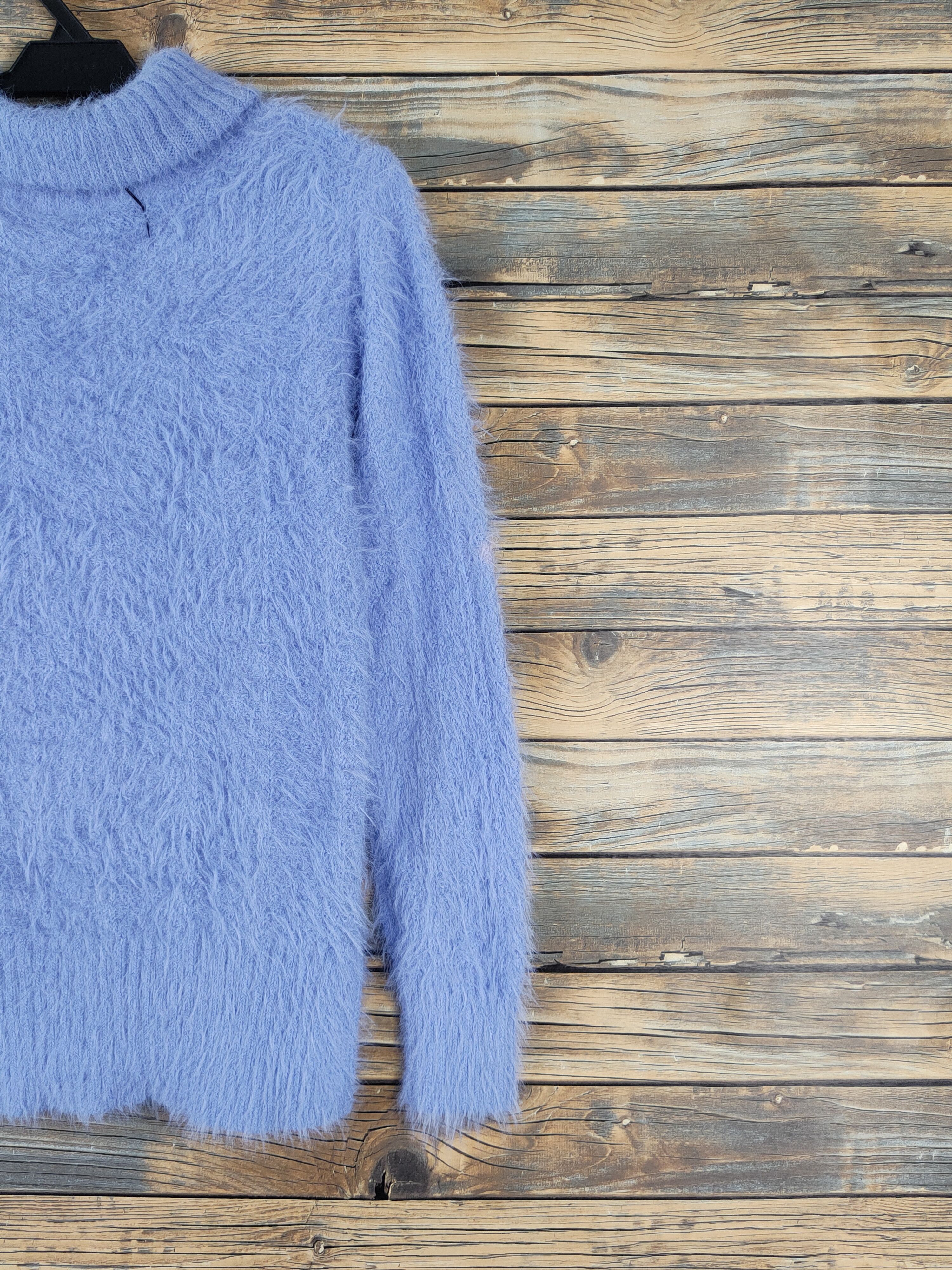 Japanese Brand M.f Editorial Blue Shag Shaggy Fur Mohair Knitwear #W2149 Size M / US 6-8 / IT 42-44 - 9 Thumbnail