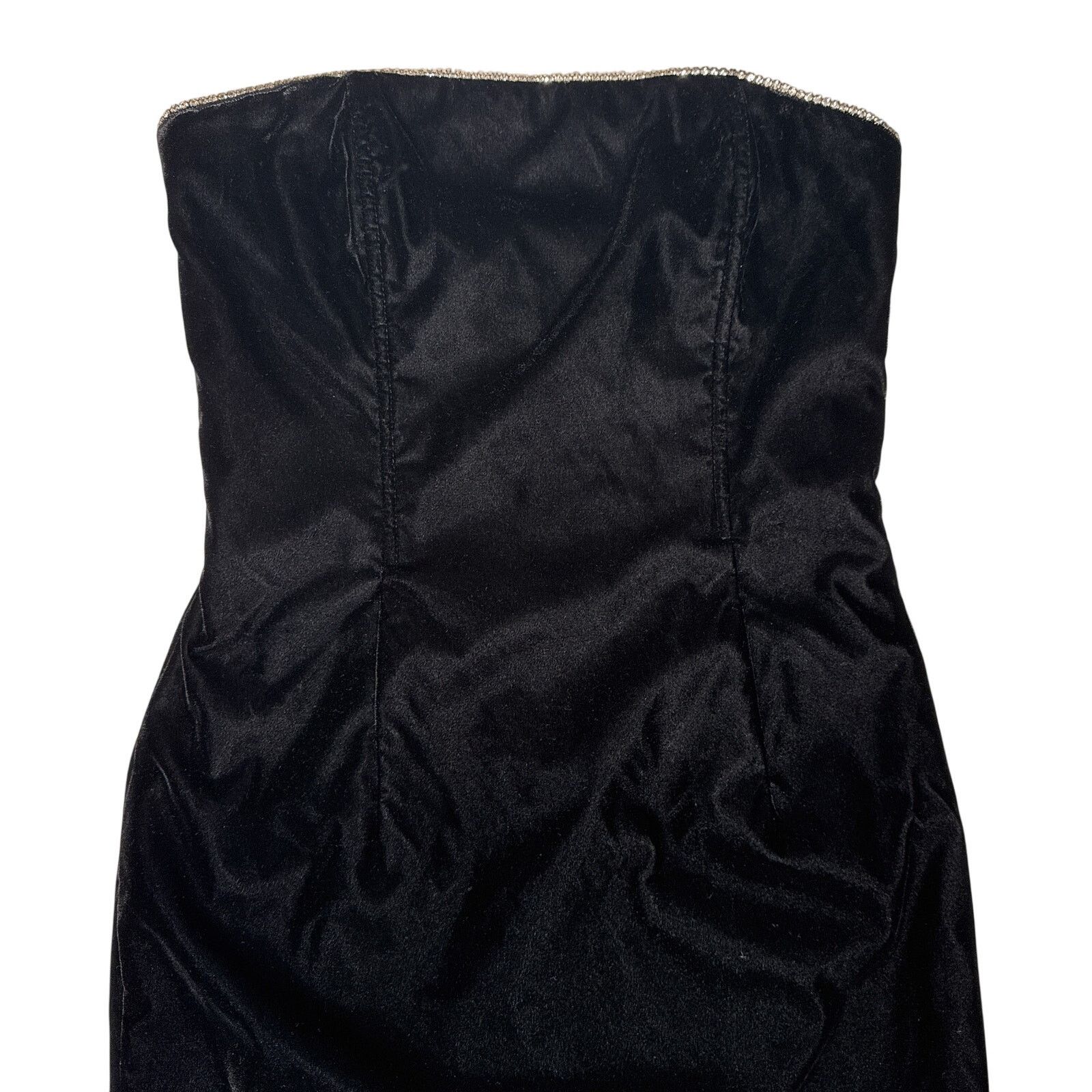 Jessica McClintock × Vintage Jessica McClintock Gunne Sax Black Velvet Evening Gown Sz 9 Size M / US 6-8 / IT 42-44 - 8 Thumbnail