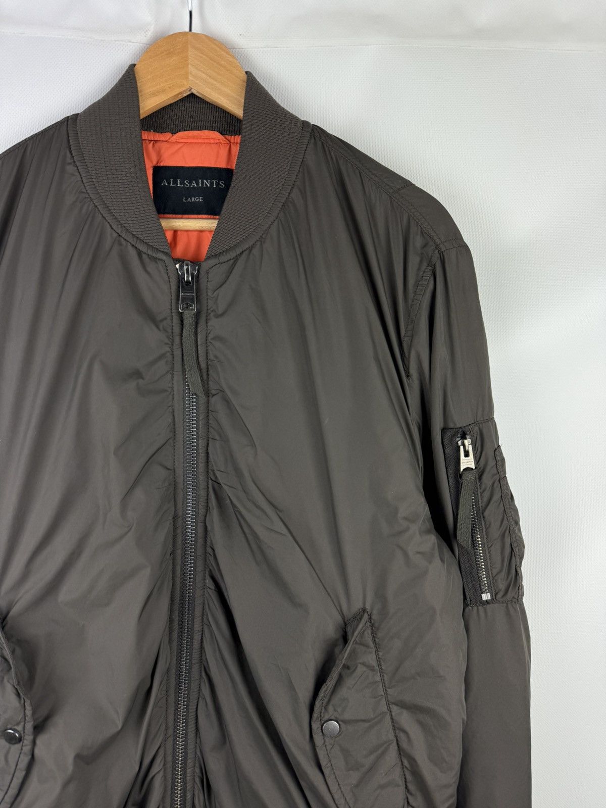 Allsaints Allsaints Tolbert Men’s Nylon MA-1 Style Bomber Jacket Size US L / EU 52-54 / 3 - 3 Thumbnail