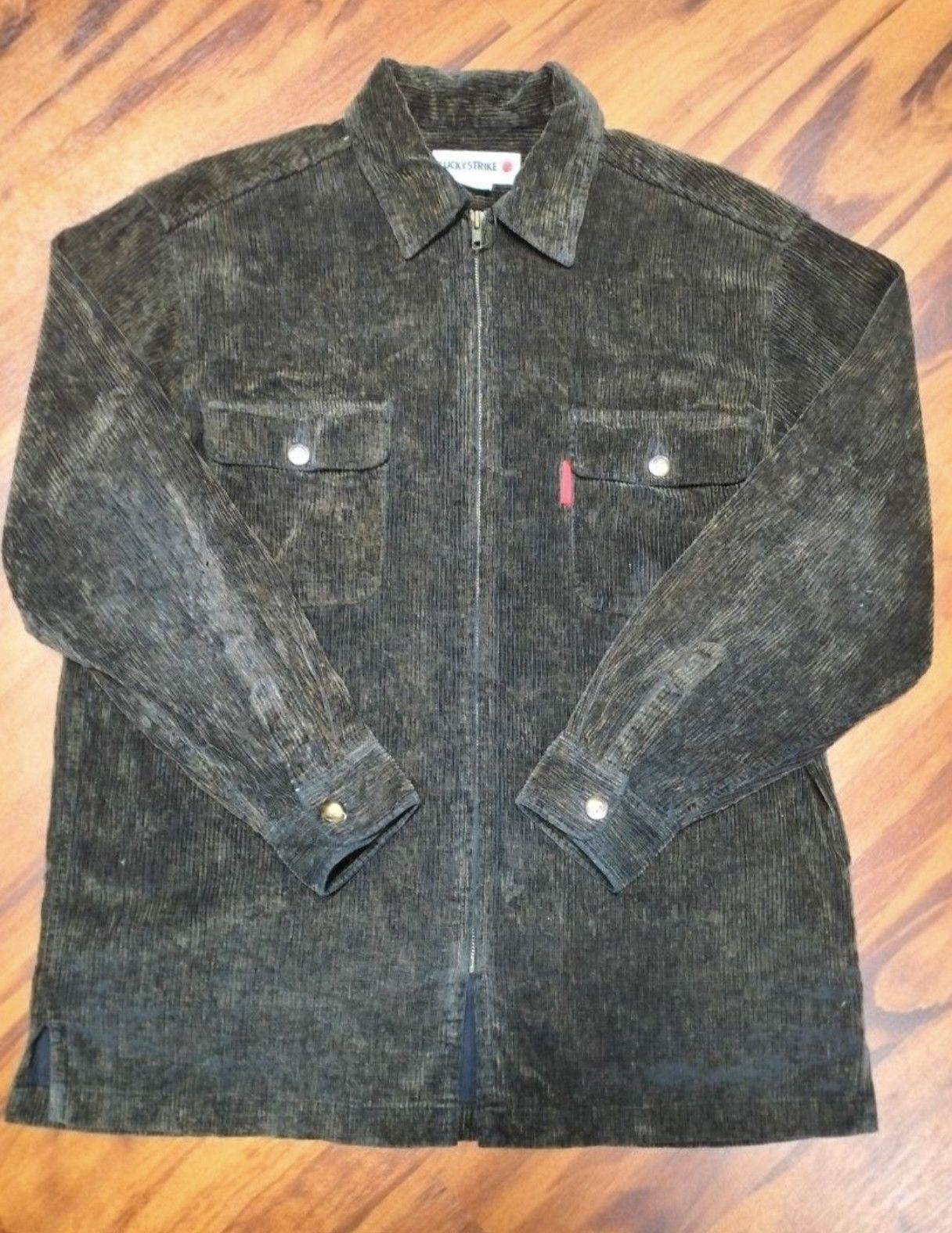Vintage Vintage Lucky Strike Corduroy Jacket Full Zipper Size US L / EU 52-54 / 3 - 1 Thumbnail