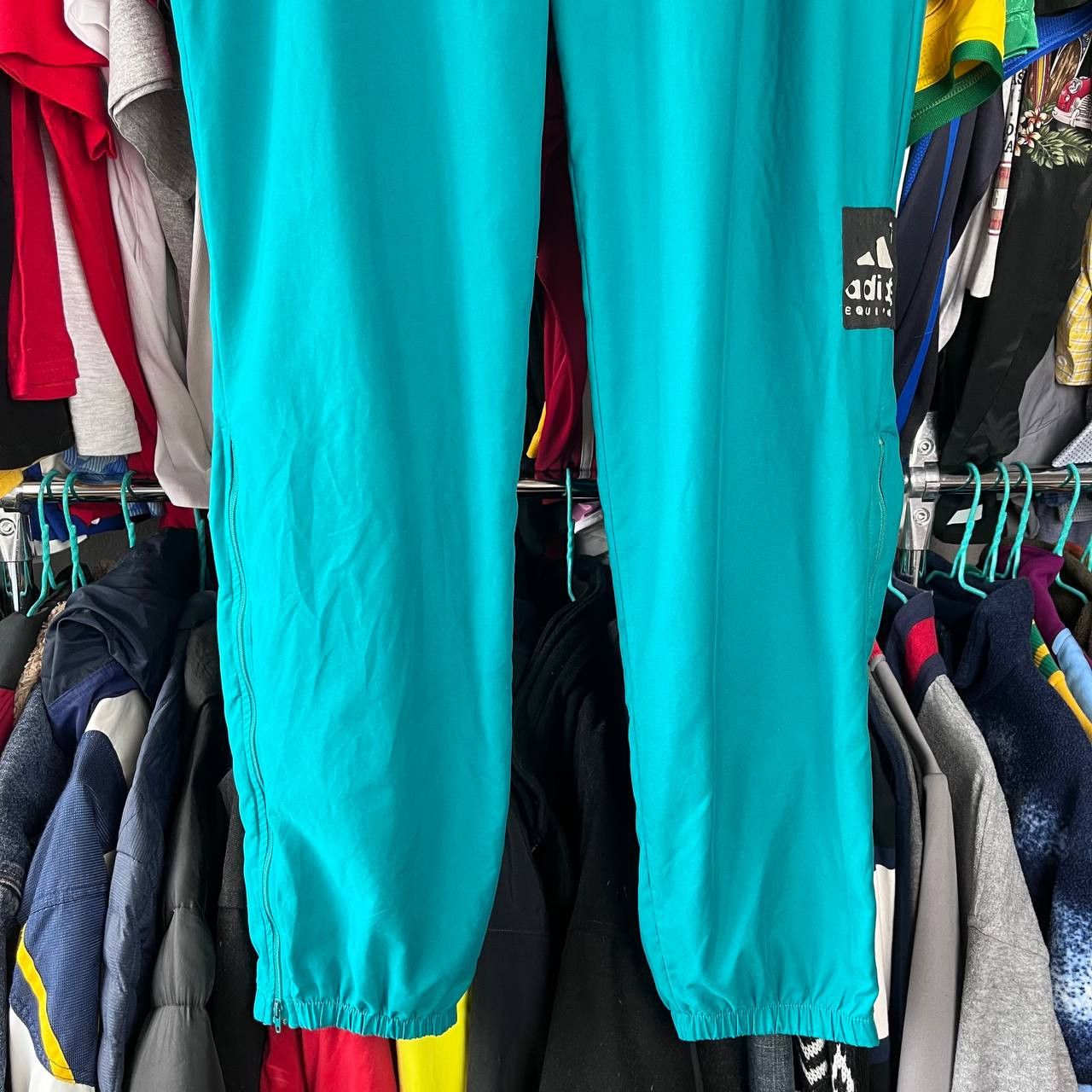 Adidas 90s Adidas Equipment Green Nylon Track Sweatpants Joggers Size US 32 / EU 48 - 3 Thumbnail