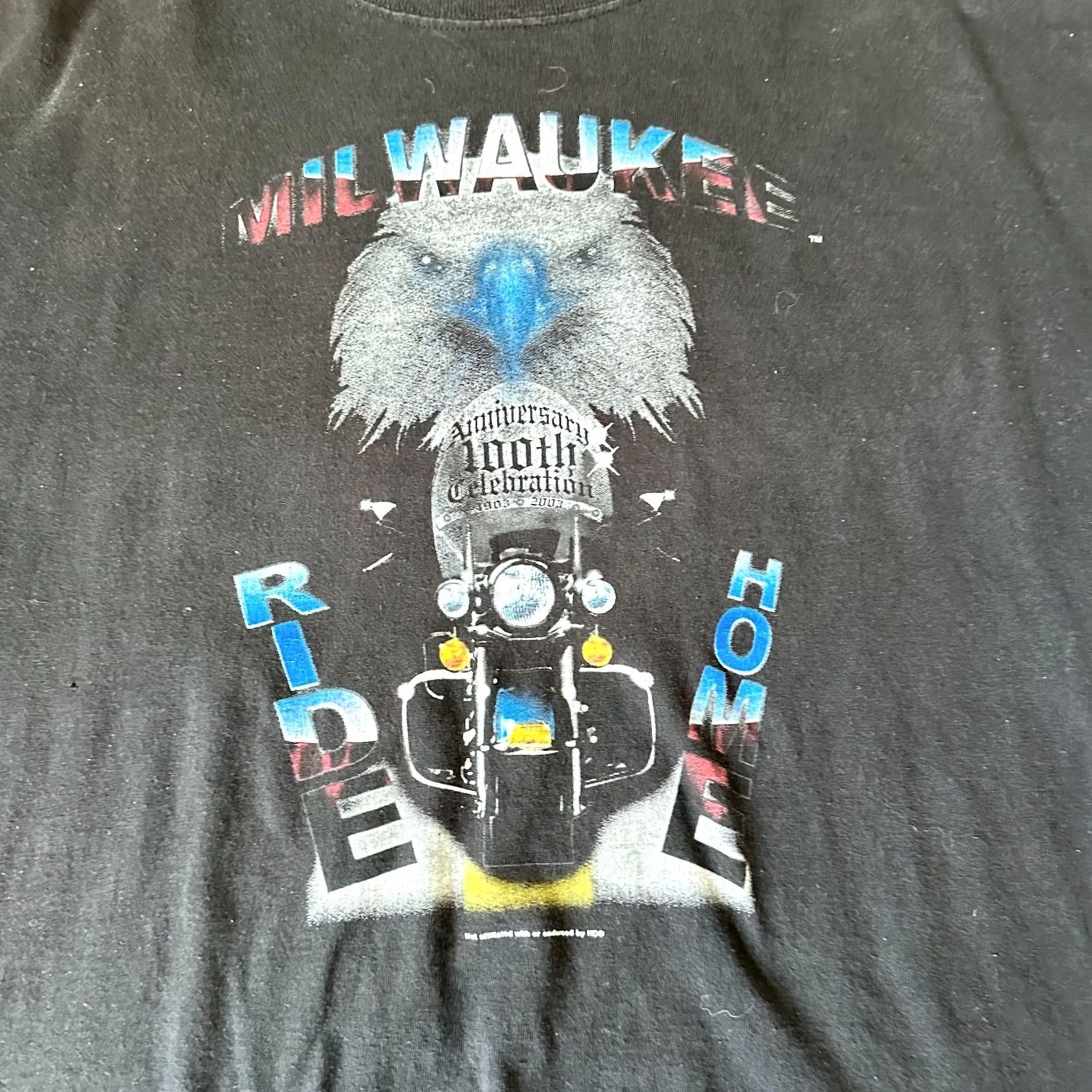 Vintage VINTAGE Motorcycle Shirt Mens XL Black Y2K Motors Rally Eagle Engine T-Shirt 80s 90s Classic Size US XL / EU 56 / 4 - 2 Thumbnail