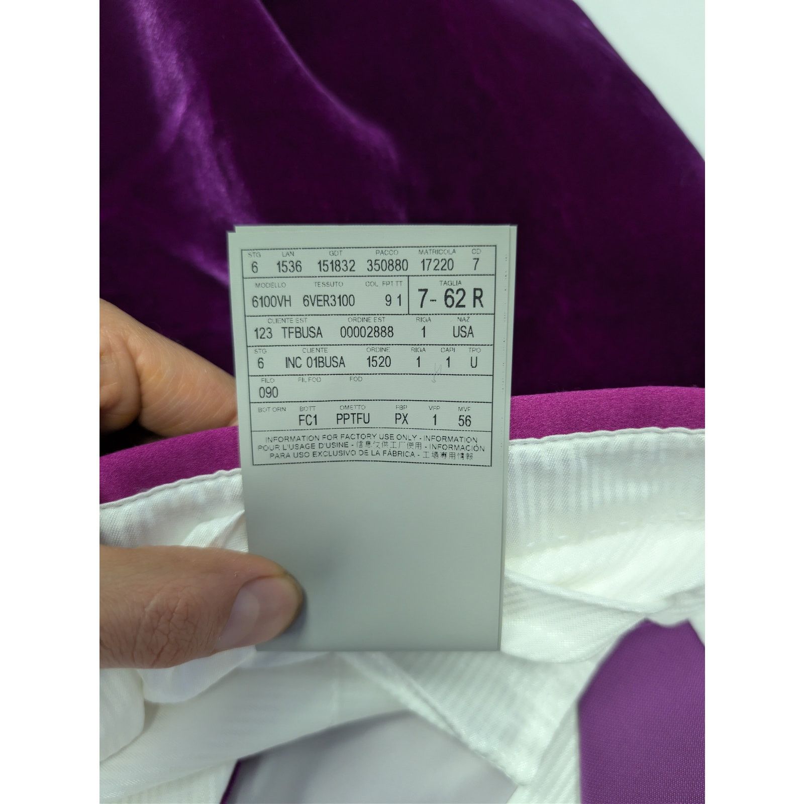 Tom Ford o1rshd1 Slim-Leg Velvet Trousers Pant in Purple Size US 44 / EU 60 - 21 Thumbnail