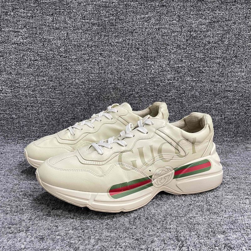 Gucci GUCCI Rhyton Logo Low-Top Dad Sneakers 0079 Size US 10.5 / EU 43-44 - 1 Thumbnail