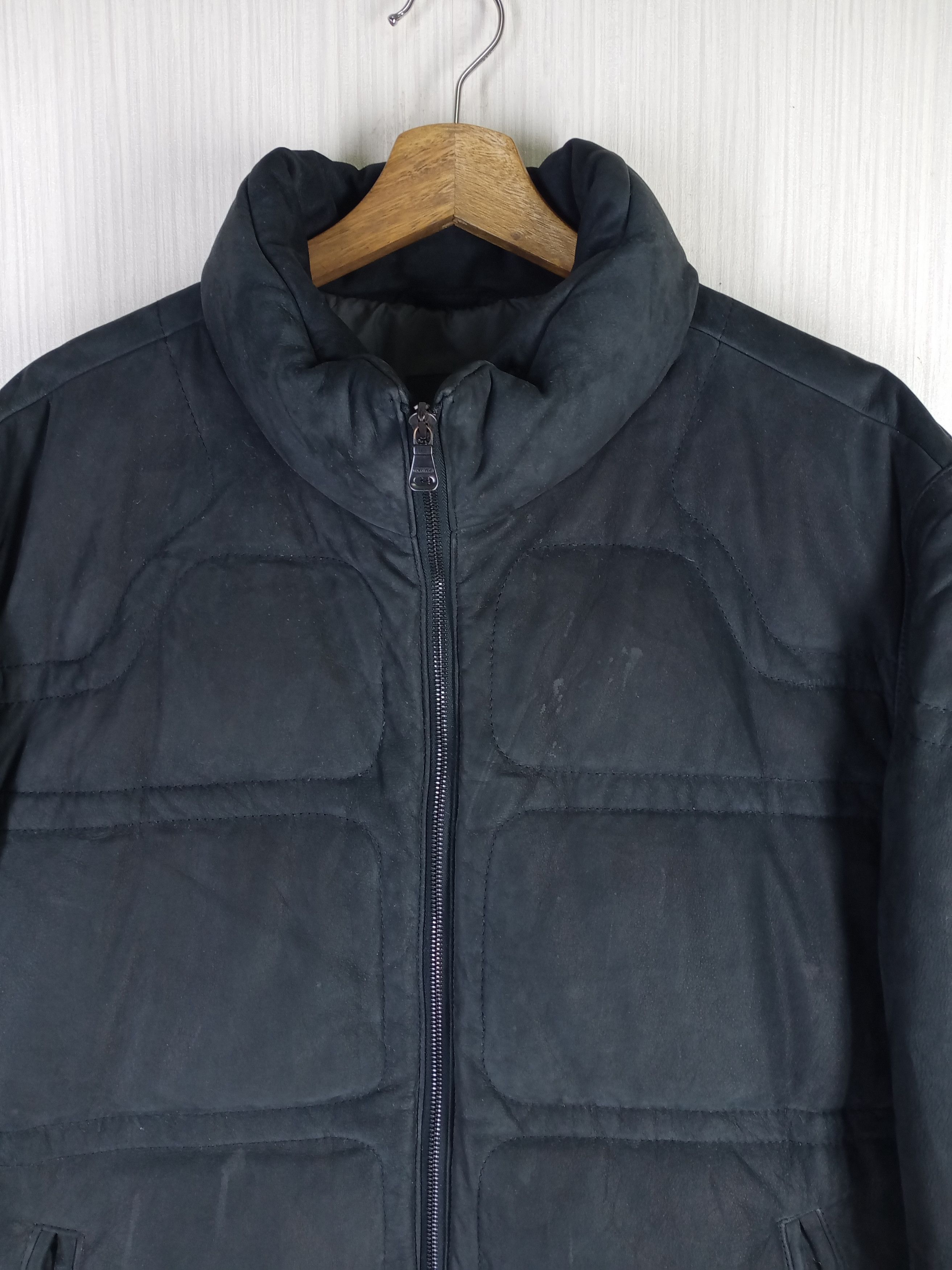 Hugo Boss Rare Hugo Boss Puffer Leather Calfskin Bomber Jacket Size US L / EU 52-54 / 3 - 3 Thumbnail