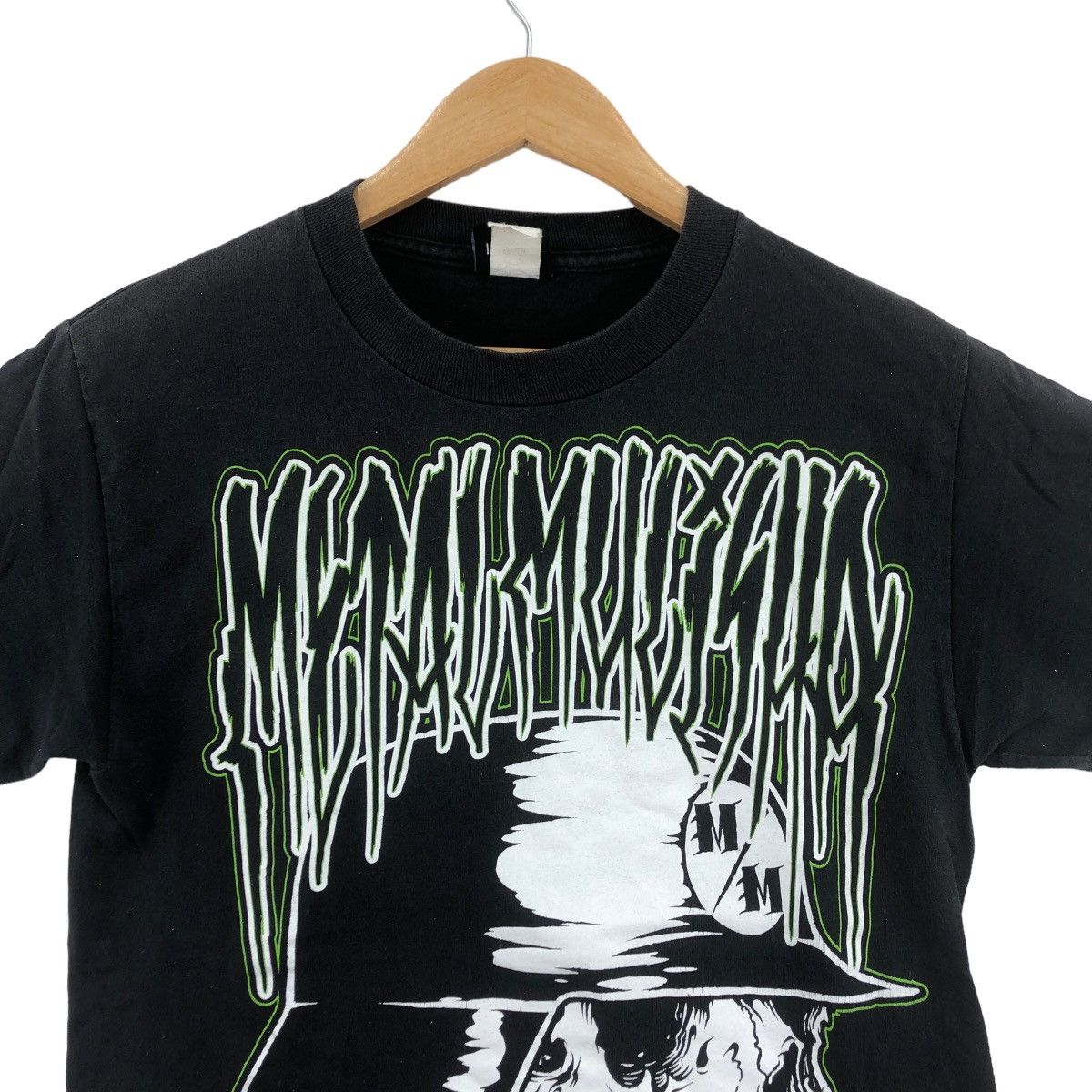 Skull Metal Mulisha Shirts Cheap Vintage Y2K Metal Mulisha T-Shirt Mens XL  Neon Green Skull, image size:1200x1200