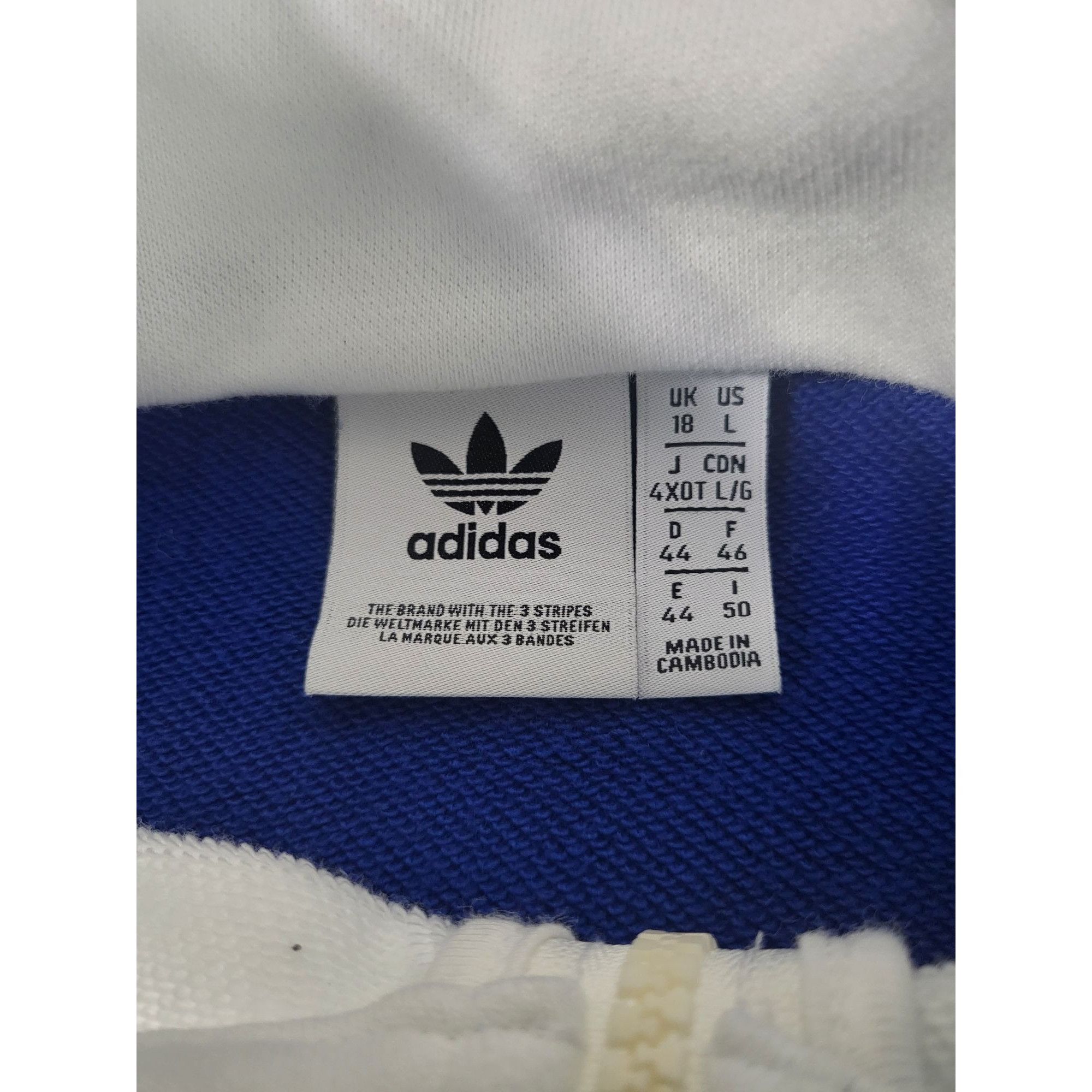 Adidas Adidas BELLISTA MOCKNECK JACKET Women Sz L Blue White Croppe Size L / US 10 / IT 46 - 6 Thumbnail