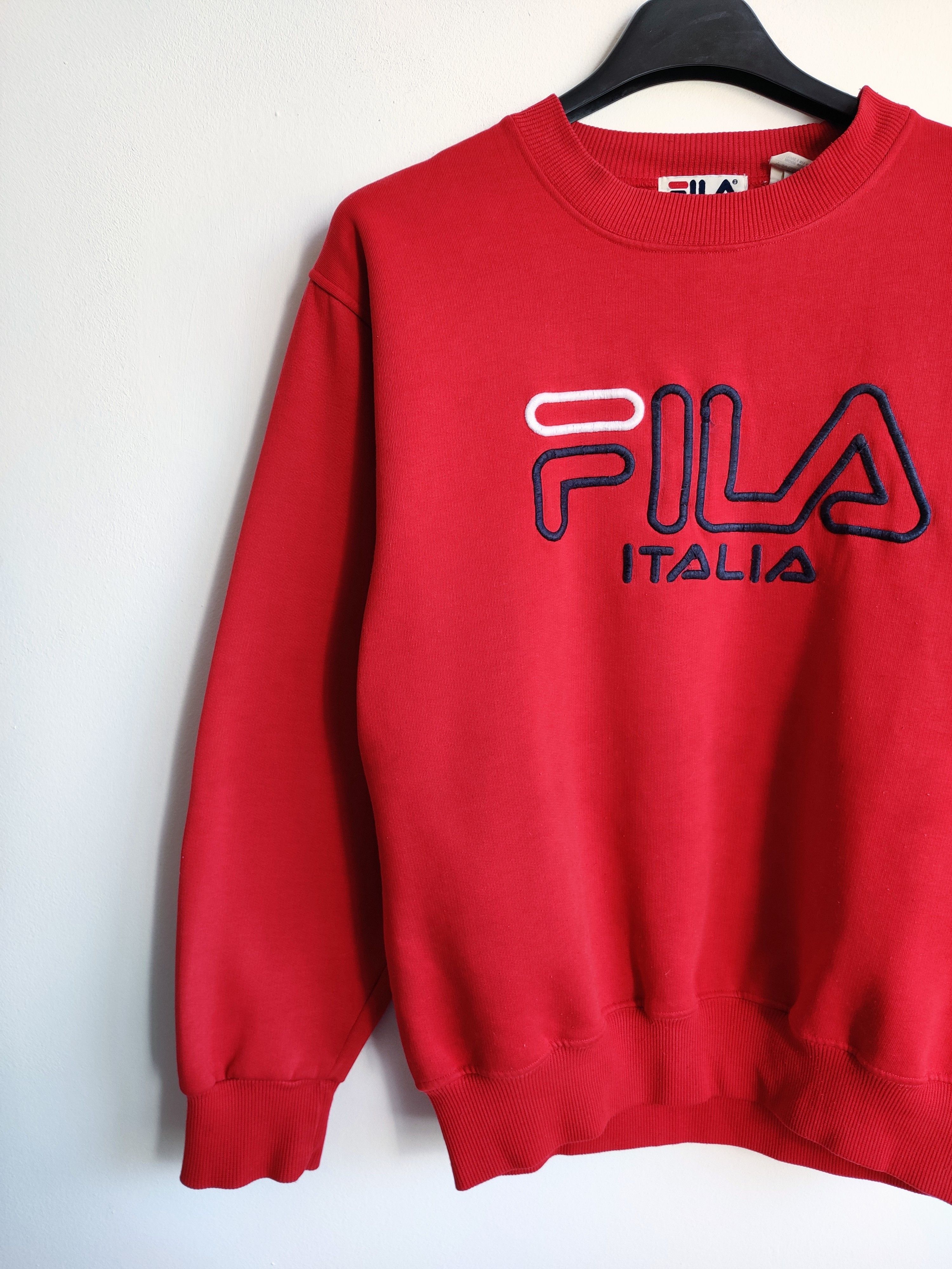 Fila Vintage Fila sweatshirt big logo red 90s Size US S / EU 44-46 / 1 - 4 Thumbnail