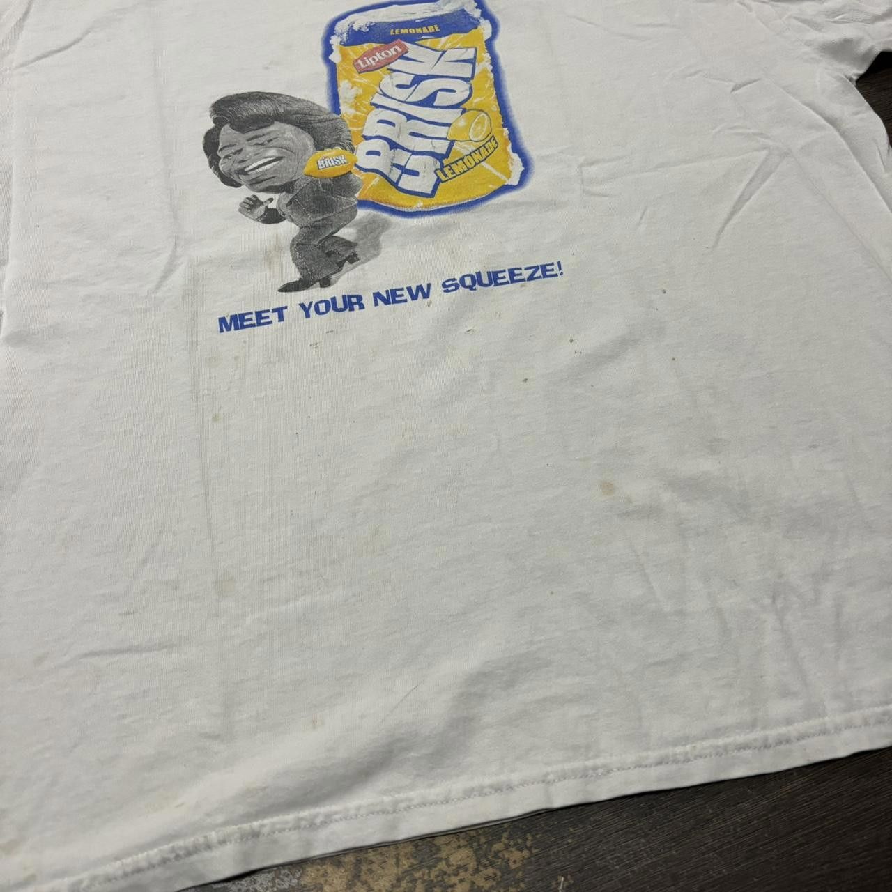 Designer Vintage Brisk Meet Your New Squeeze James Brown T Shirt 00s Size US XL / EU 56 / 4 - 4 Thumbnail