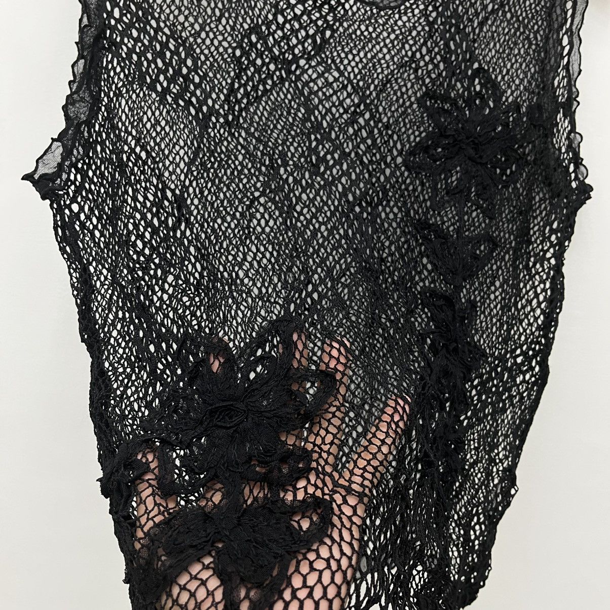 Japanese Brand SLEEVLES JAPANESE MESH TRANSPARENT GOTHIC ISSEY YOHJI STYLE Size US L / EU 52-54 / 3 - 6 Thumbnail