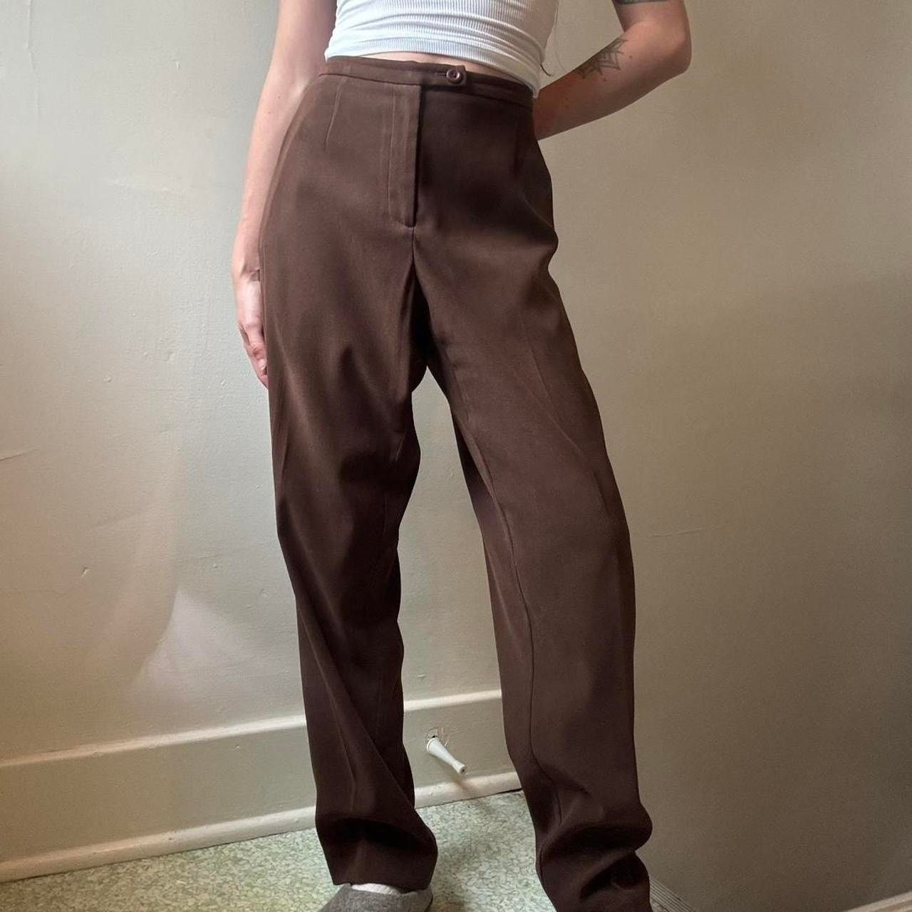 Harve Benard Vintage Harvé Benard by Benard Hoitzman Brown Trousers 8P Size 30" / US 8 / IT 44 - 1 Thumbnail