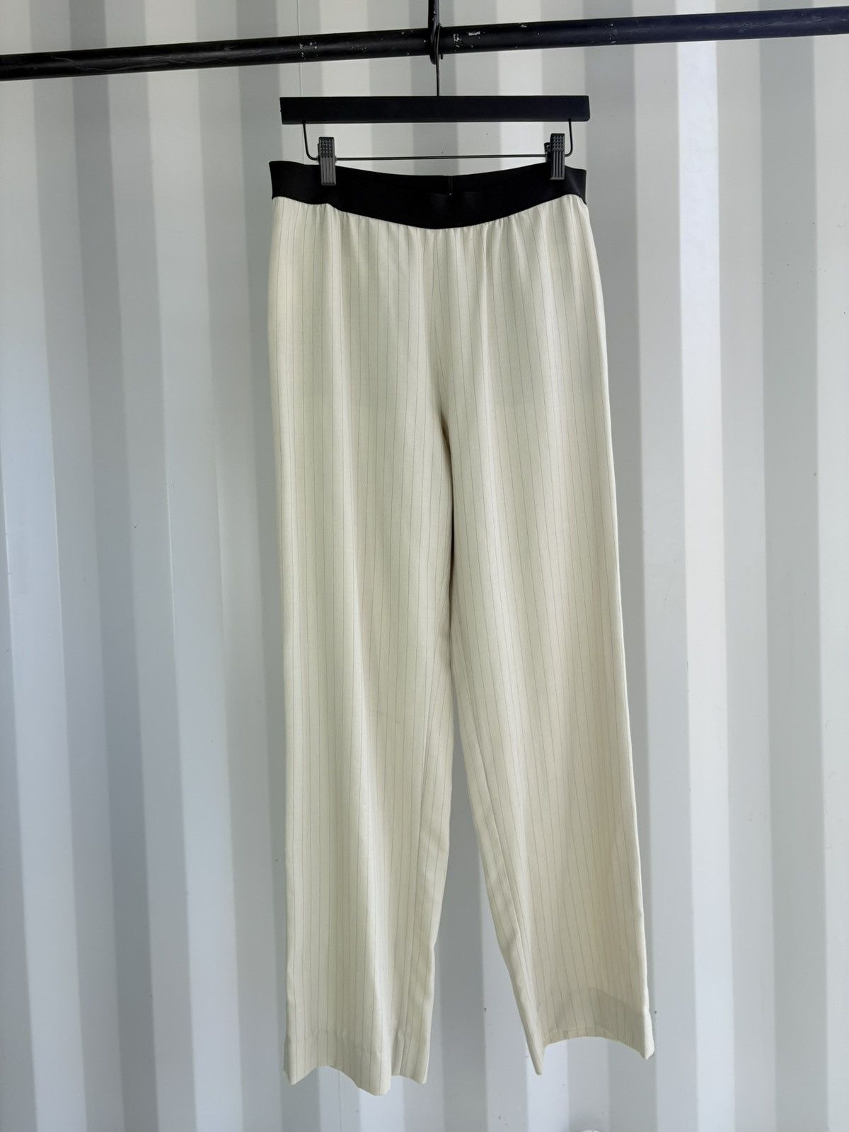 Maison Margiela Pinstripe Elastic Waist Pants Spring Summer 2004 Size 28" / US 6 / IT 42 - 1 Thumbnail