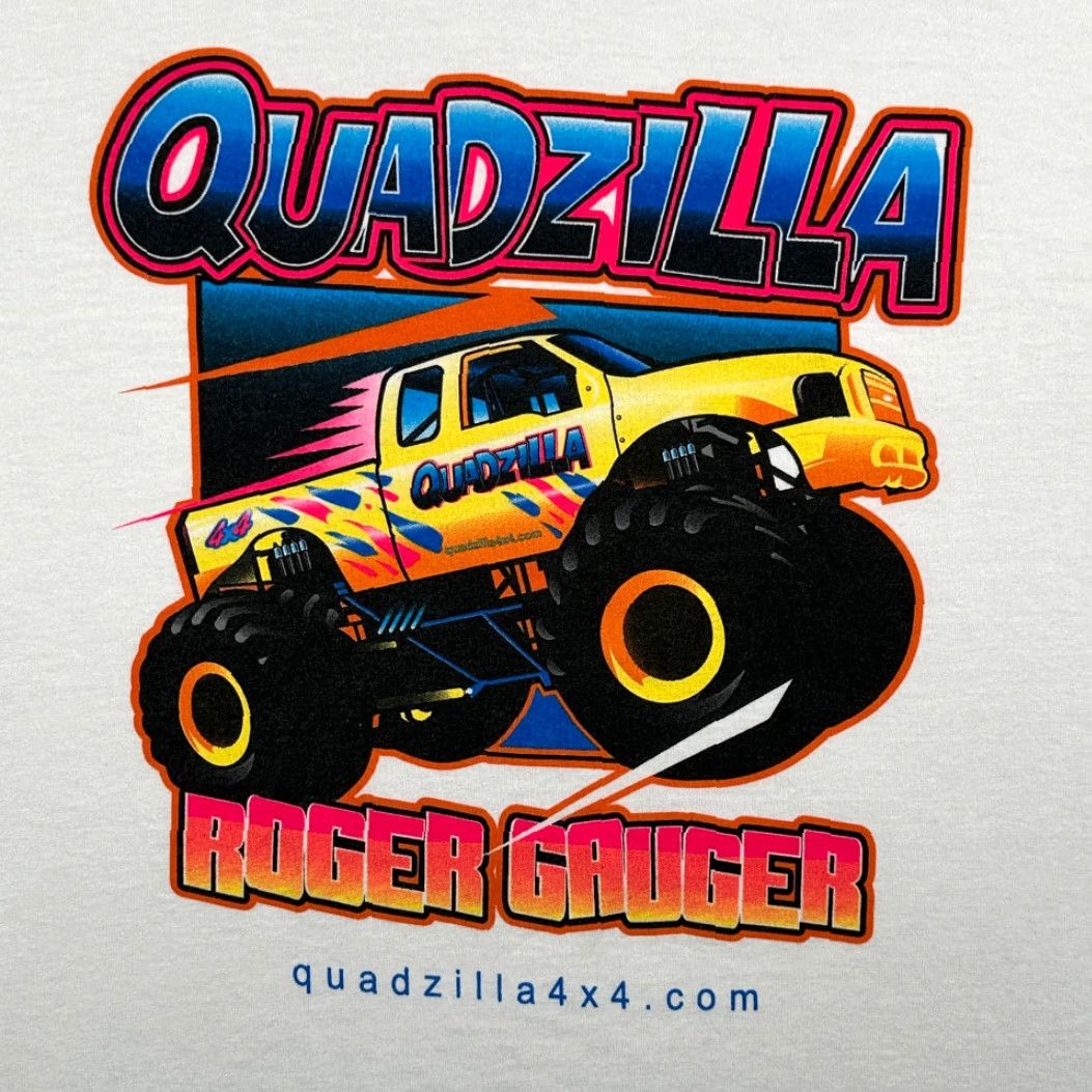 Gildan VINTAGE Monster Truck Shirt Adult SMALL White Quadzilla Roger Gruger 4x4 Y2K Nike Size US S / EU 44-46 / 1 - 2 Thumbnail