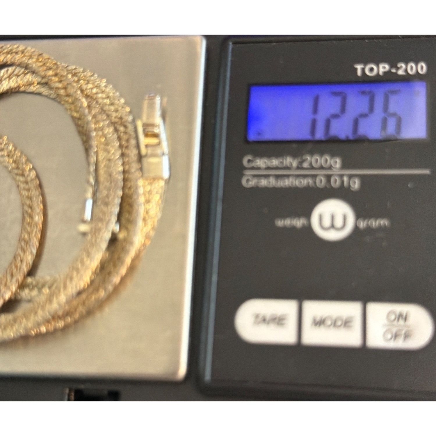 Other Vintage Gold Tone Textured Flat Herringbone Chain Necklace F Size ONE SIZE - 4 Thumbnail