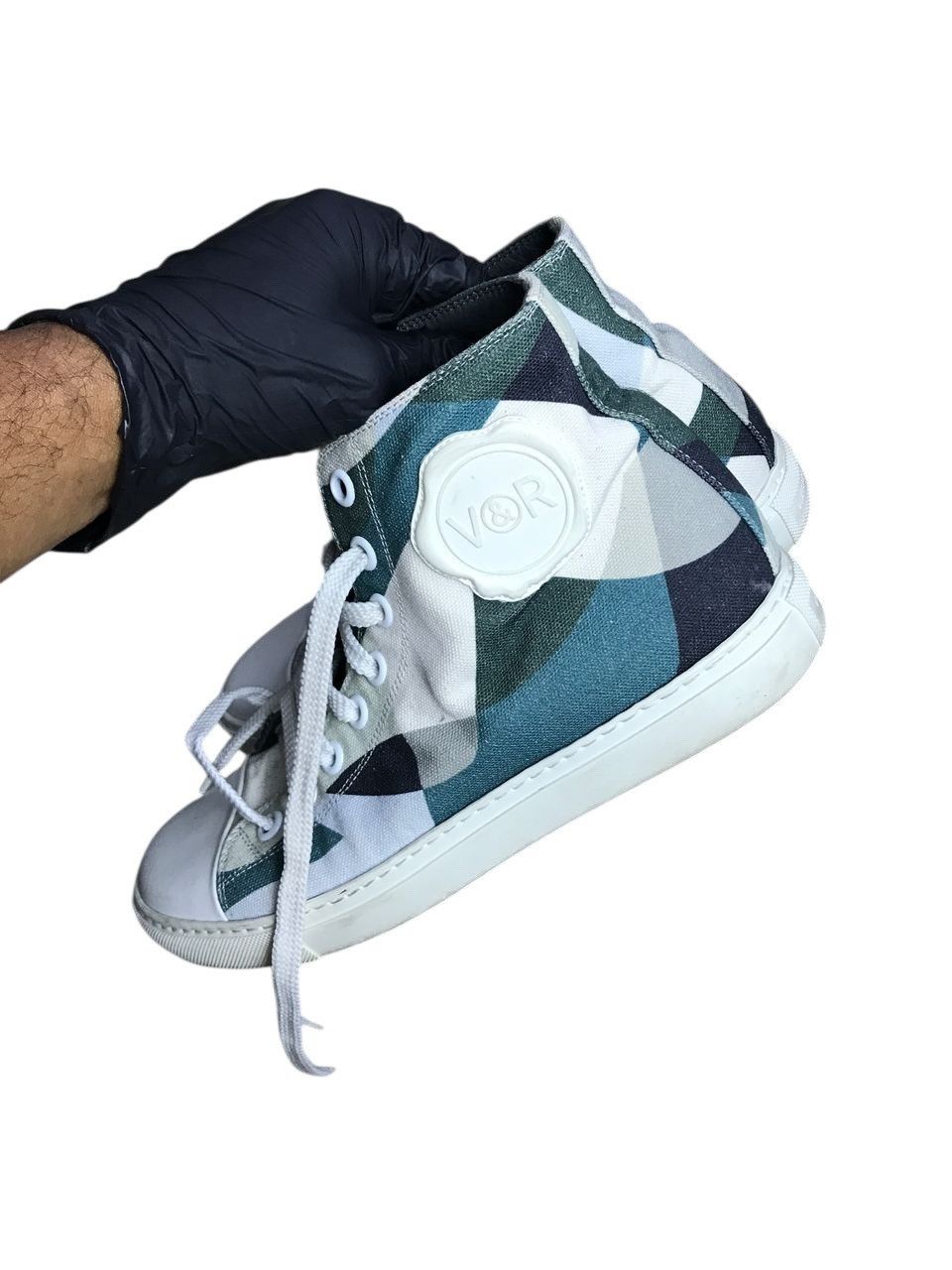 Viktor & Rolf Viktor & Rolf Camo White Suede Sneakers Size US 6 / EU 39 - 5 Thumbnail