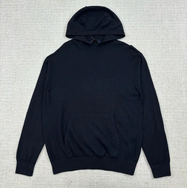 Louis Vuitton Louis Vuitton Black Cotton Hooded Knit Sweater 0089 Size US L / EU 52-54 / 3 - 1 Thumbnail