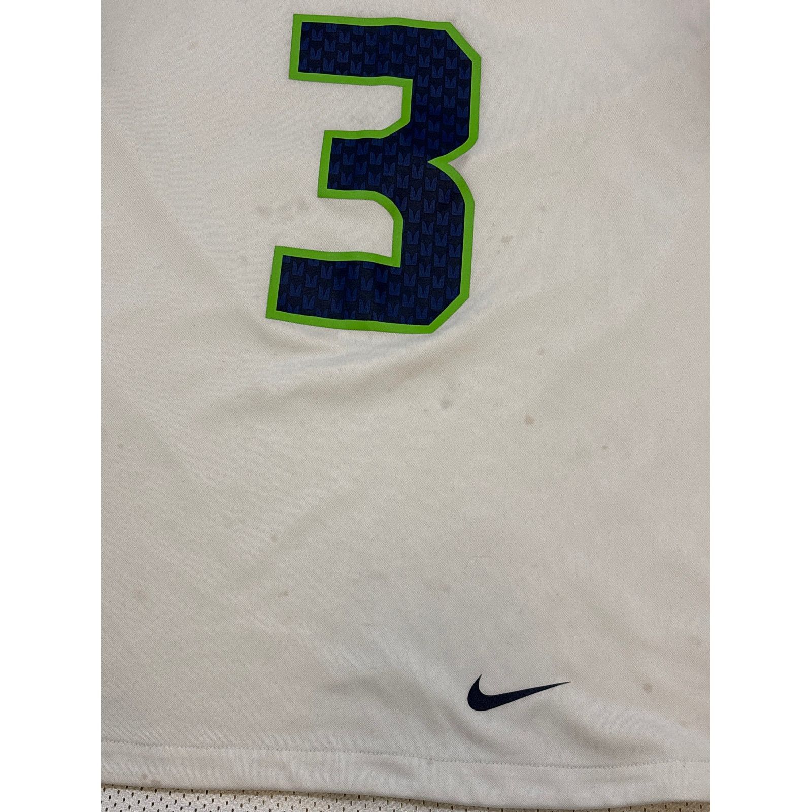 Nike Women's L Nike White Seattle Seahawks Russell Wilson 3 Size L / US 10 / IT 46 - 5 Thumbnail