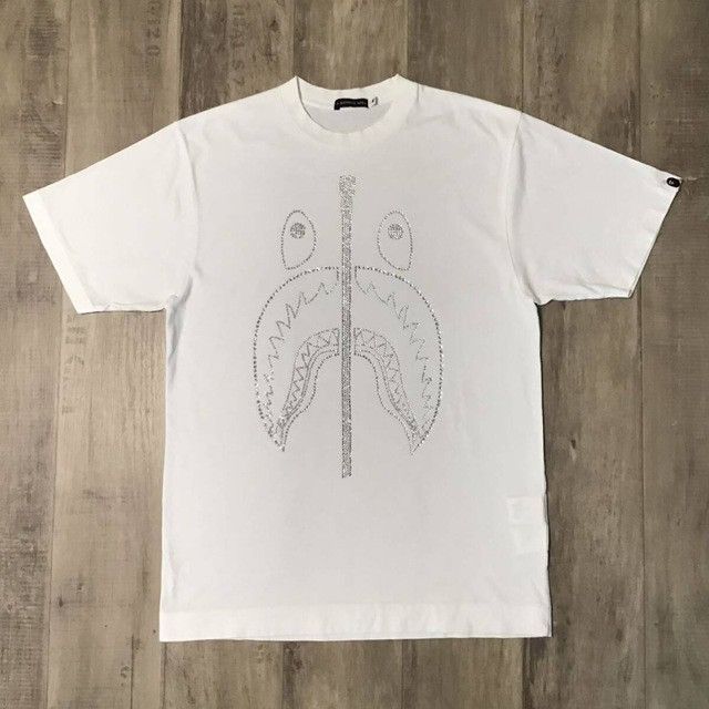 Bape × Nigo × Swarovski 🔥NFS limited BAPE Swarovski Shark T-shirt a bathing ape NIGO Size US M / EU 48-50 / 2 - 2 Thumbnail
