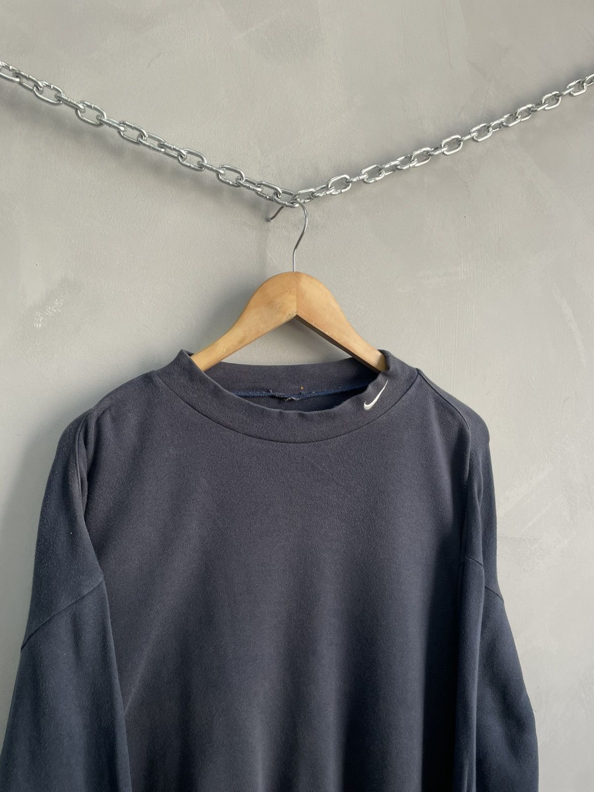 Nike Nike retro swoosh drill y2k cotton turtle neck sweatshirt Size US L / EU 52-54 / 3 - 3 Thumbnail