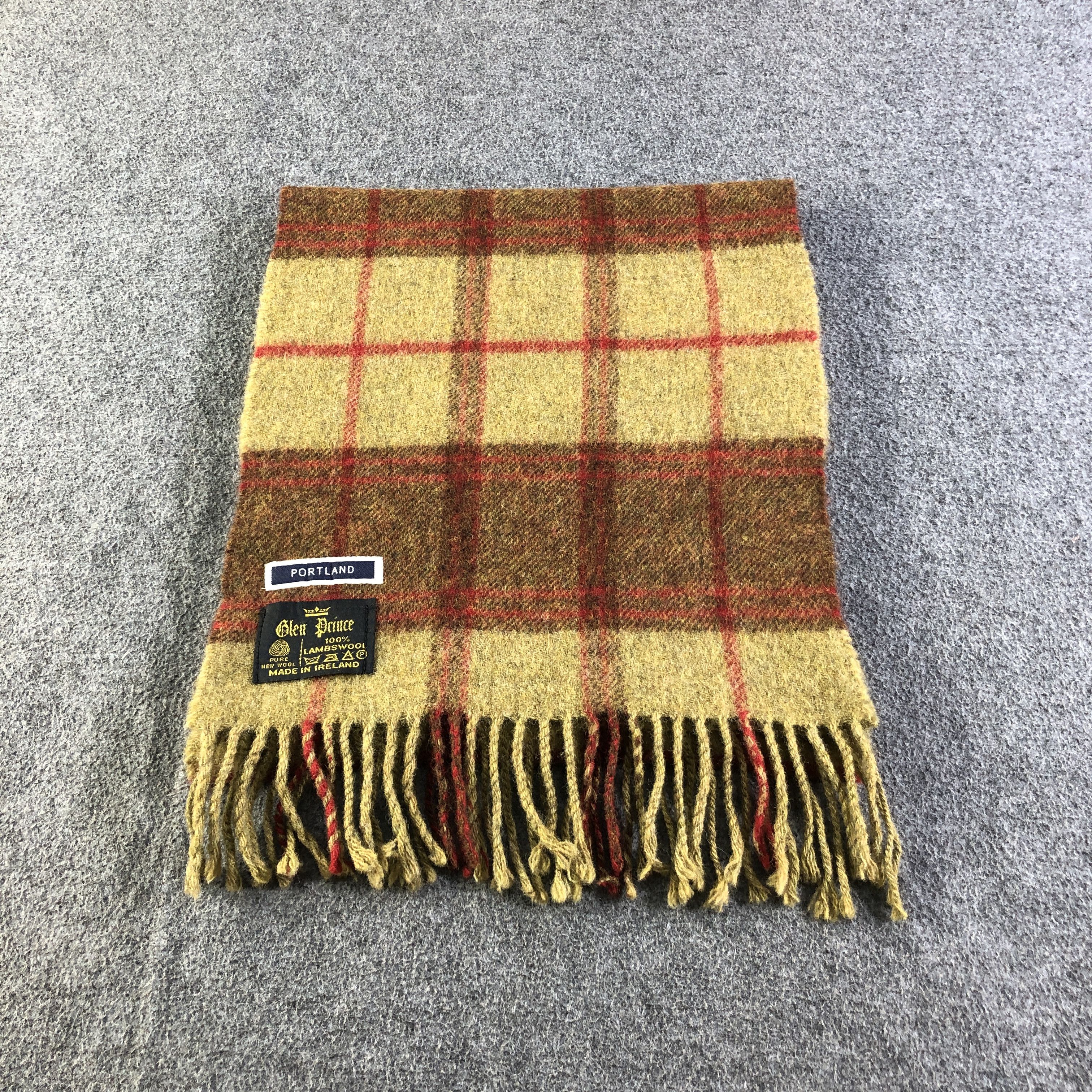 Vintage Glen Prince Tartan Wool Scarf Muffler Neckwear V2799 Size ONE SIZE - 3 Thumbnail
