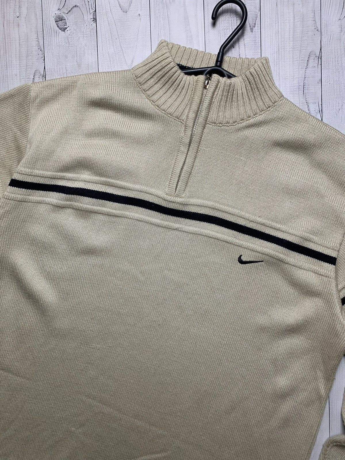 Nike × Vintage Vintage Nike sweater zip 1/4 size Xl rare logo Size US XL / EU 56 / 4 - 2 Thumbnail