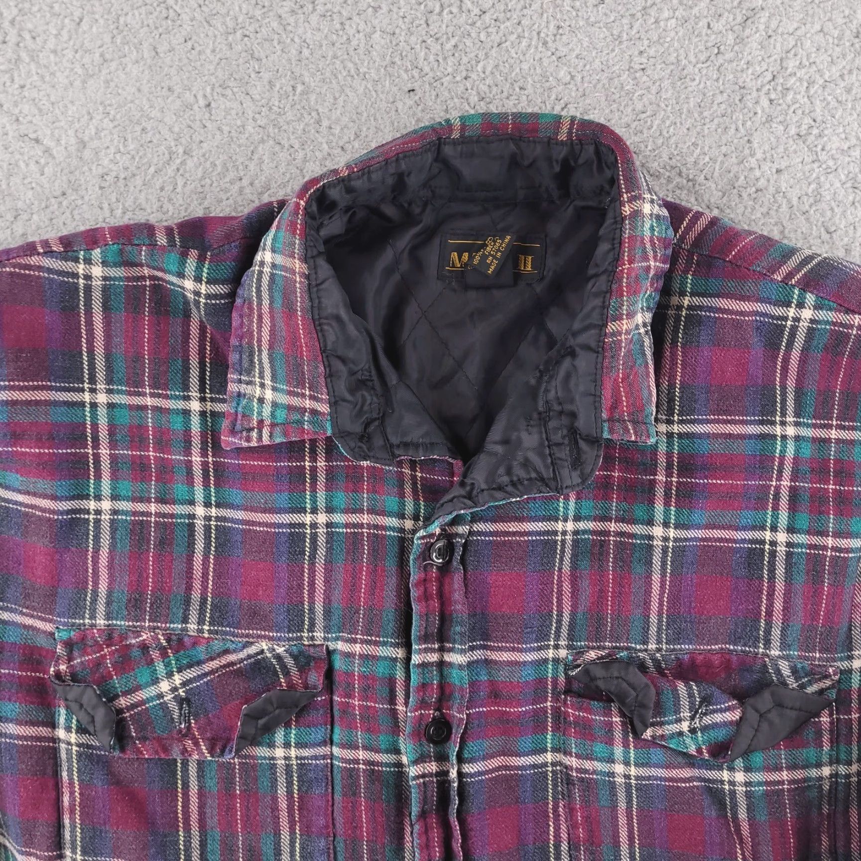 Vintage VINTAGE Mark II Jacket Mens XL Flannel Overcoat Quilted Plaid Red Size US XL / EU 56 / 4 - 4 Thumbnail