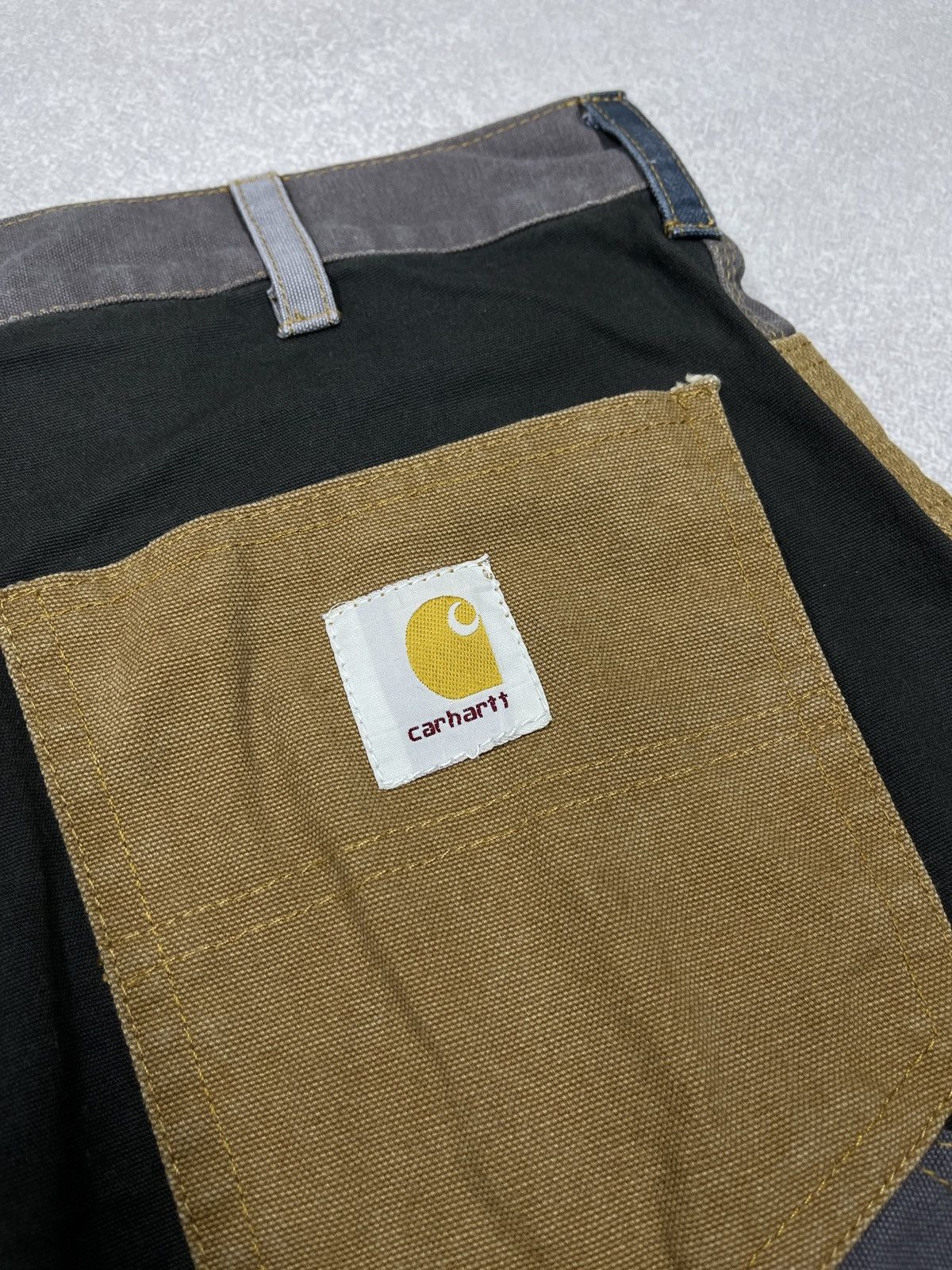 Carhartt Mens Carhartt Carpenter Reworked Patchwork Shorts Stitched Size US 30 / EU 46 - 6 Thumbnail