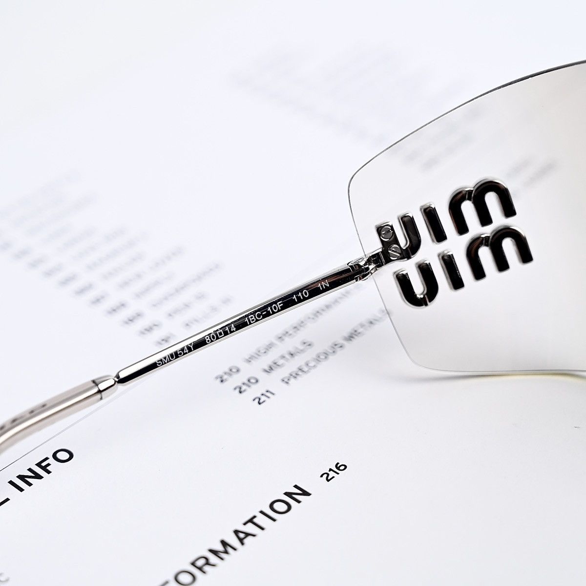 Miu Miu MIU MIU 0MU 54YS SUNGLASSES Size ONE SIZE - 10 Thumbnail