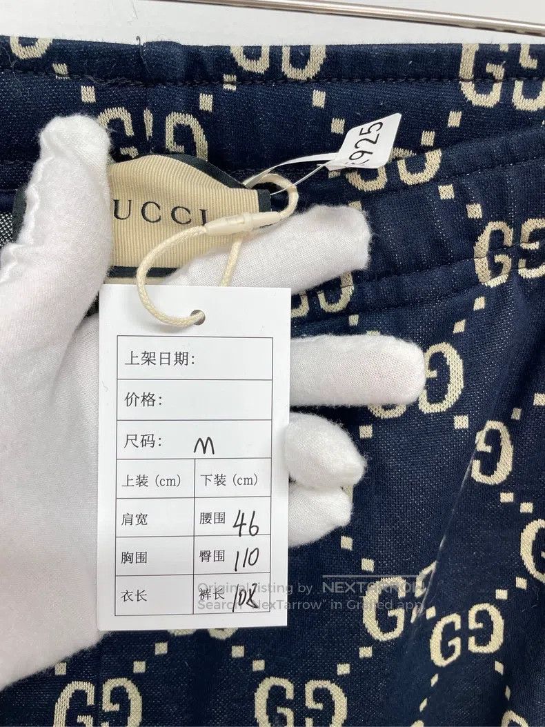 Gucci Gucci SizeM Blue printed school uniform pants Size US 31 - 3 Thumbnail