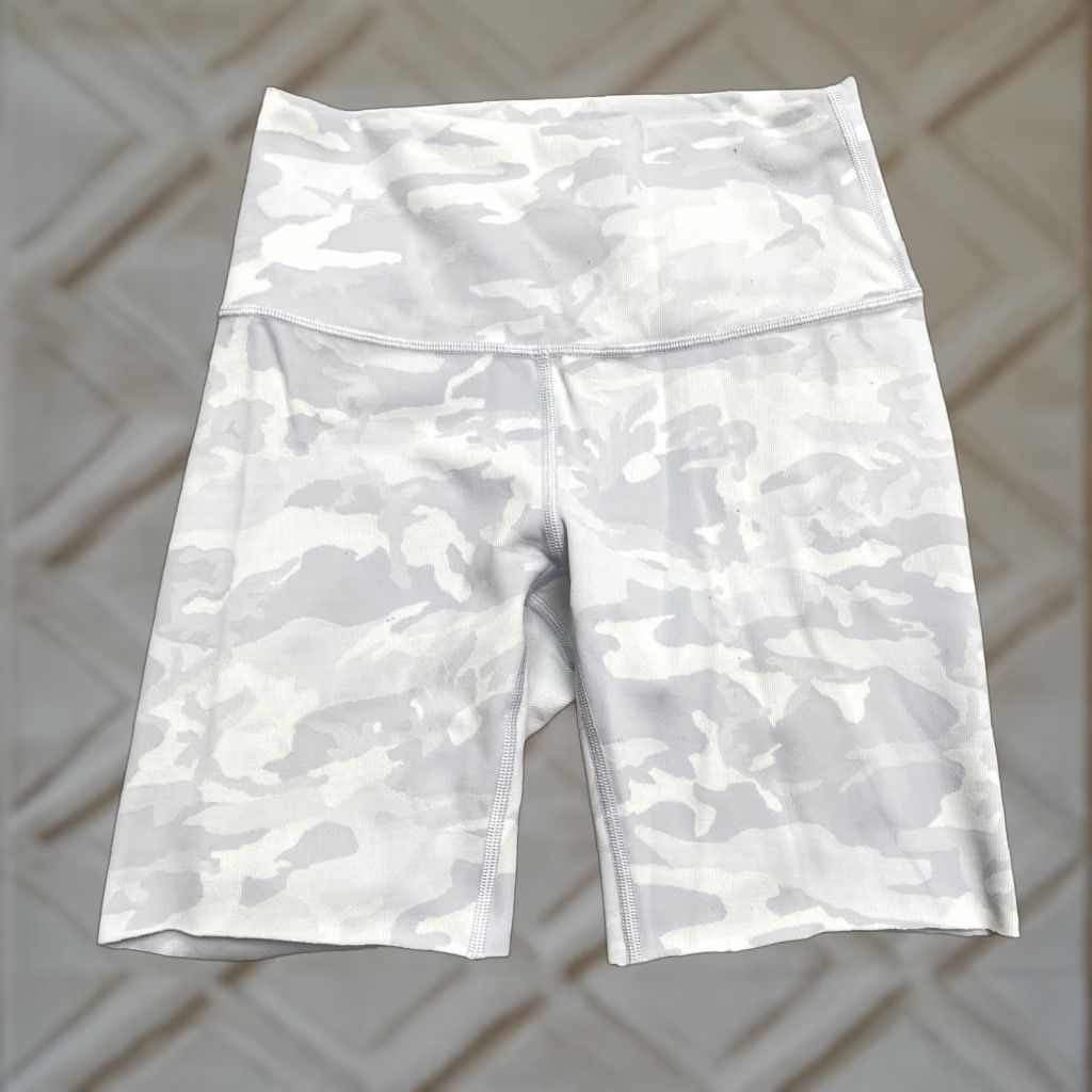 Lululemon Lululemon Align Compression Biker Shorts Womens 6 Gray Camo Active Athletic Yoga Size 28" / US 6 / IT 42 - 1 Thumbnail