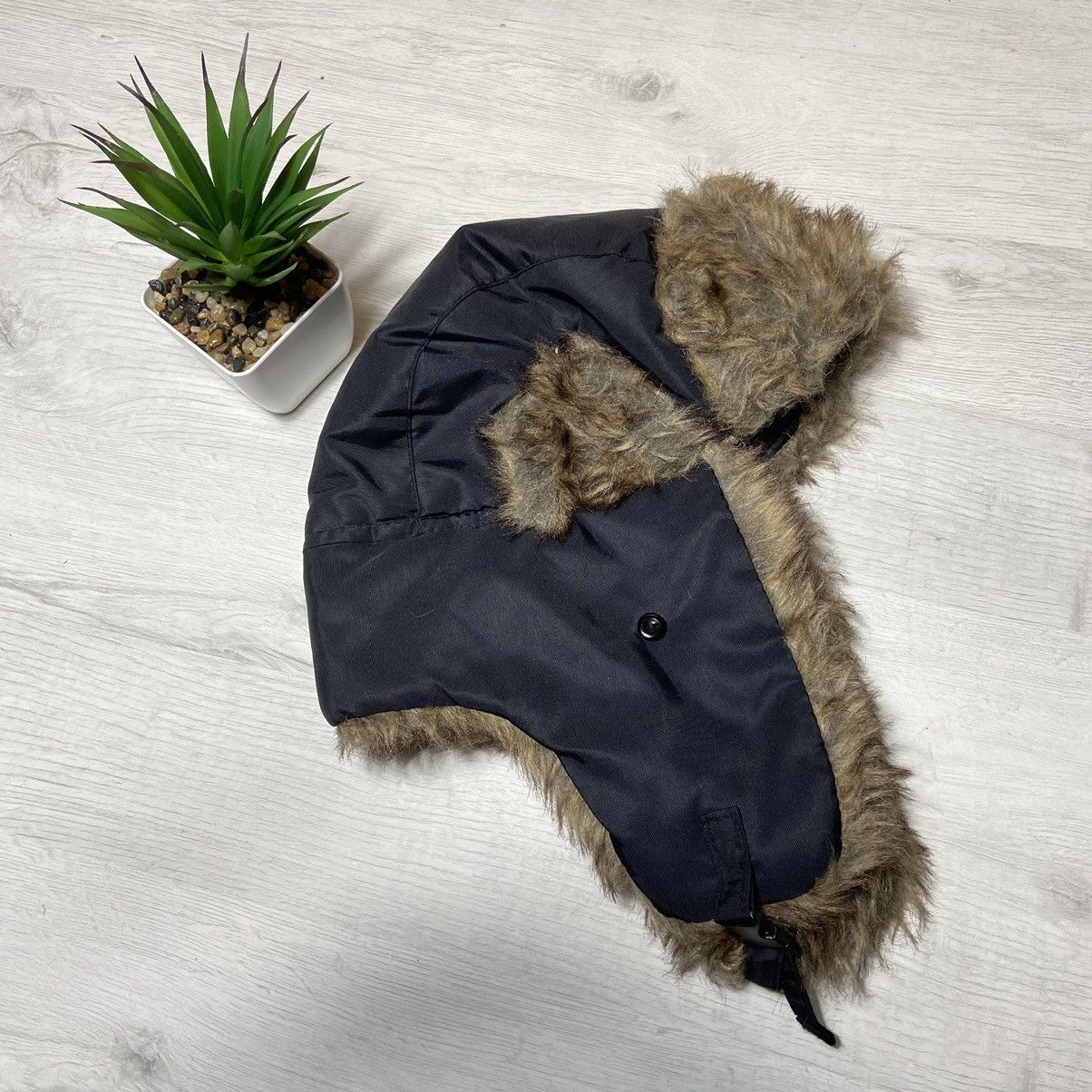 Japanese Brand × Vintage 🔥 Y2K Fuzzy Mohair Fur Ushanka hat style 1990s Size ONE SIZE - 8 Thumbnail