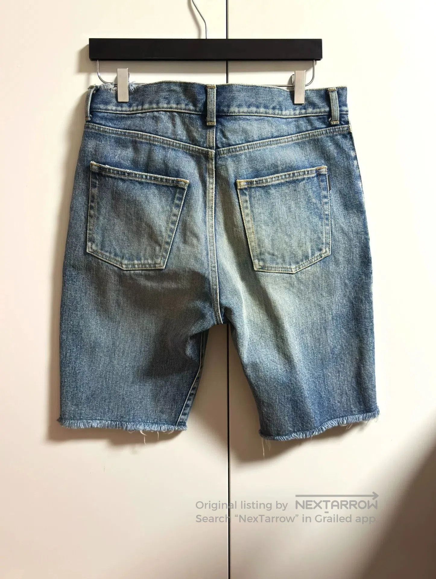 Saint Laurent Paris distressed blue denim shorts by Saint Laurent. Size US 32 / EU 48 - 3 Thumbnail