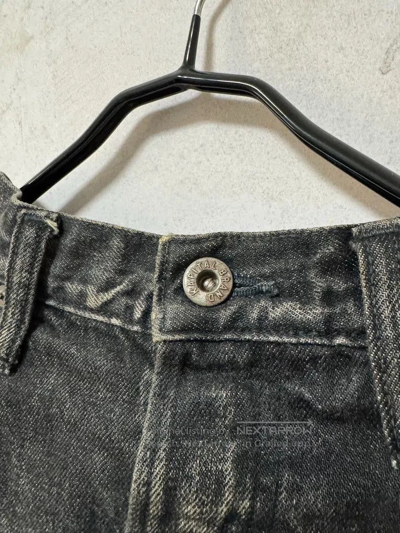 Kapital Kapital Black Gemstone Distressed Denim Pants. Size US 34 / EU 50 - 3 Thumbnail